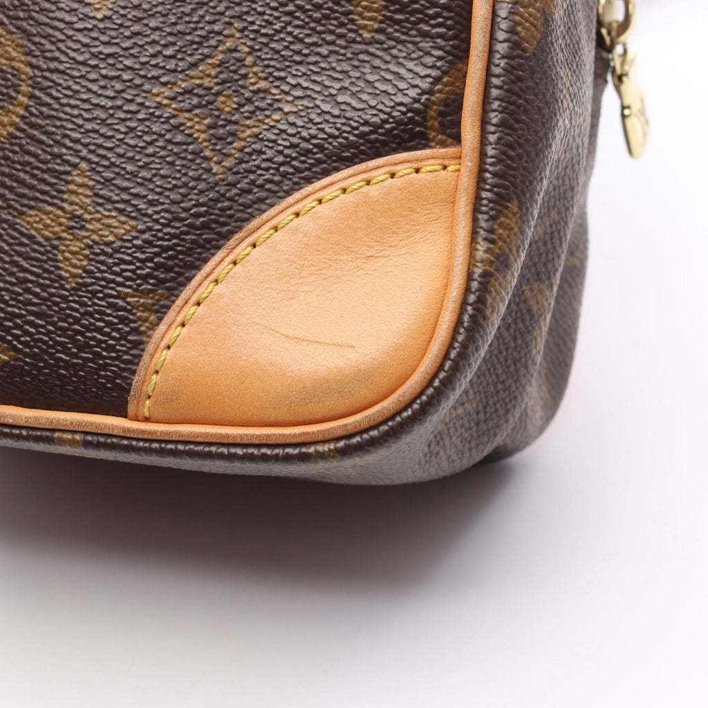 Louis Vuitton Brown Coated Canvas Leather Shoulder Bag (Pre-Owned)