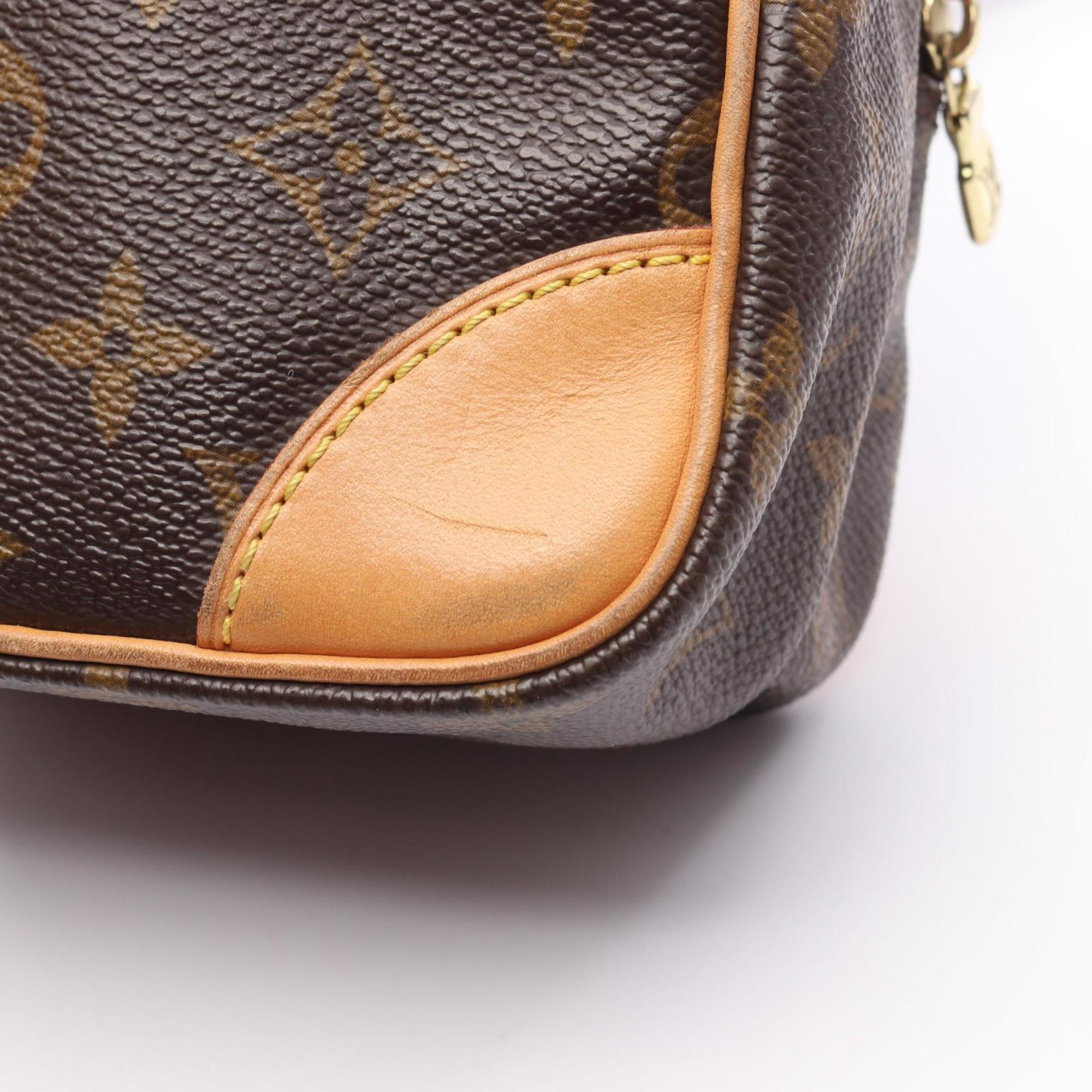 Louis Vuitton Brown Coated Canvas Leather Shoulder Bag (Pre-Owned)