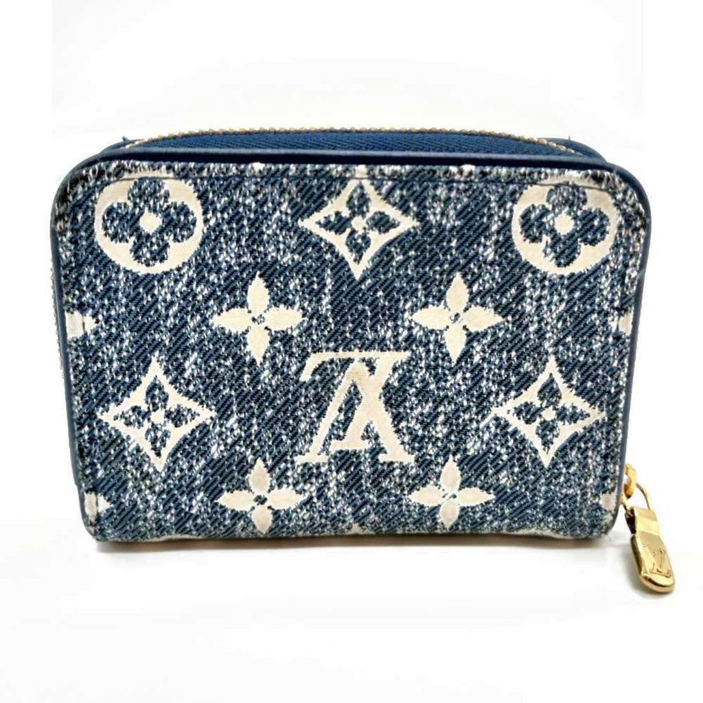 Louis Vuitton Monogram Blue Jacquard Denim Coin Purse/Coin Case (Pre-Owned)