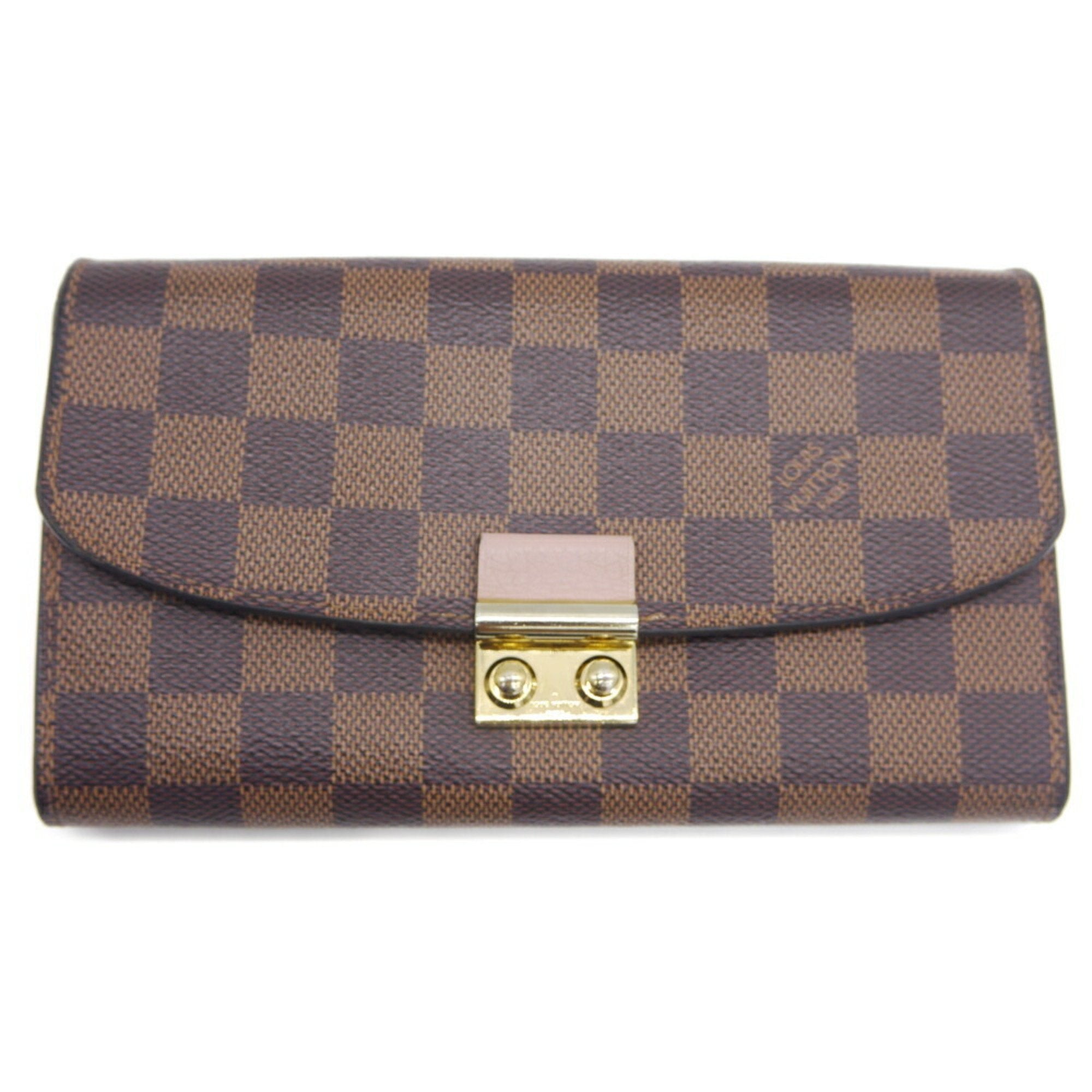 Louis Vuitton Magnolia Damier Canvas Leather Chain/Shoulder Wallet (Pre-Owned)