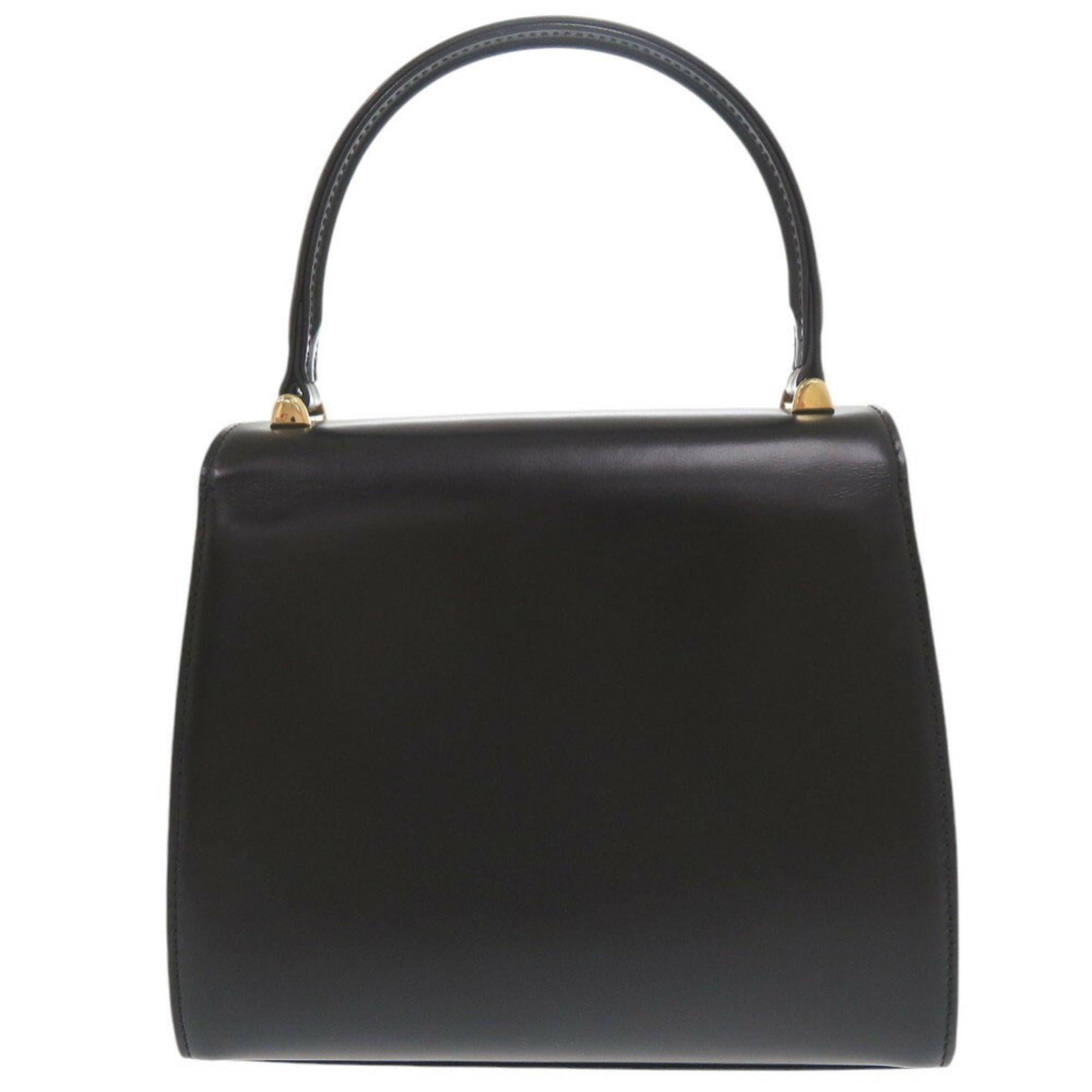 Louis Vuitton Black Leather Handbag (Pre-Owned)