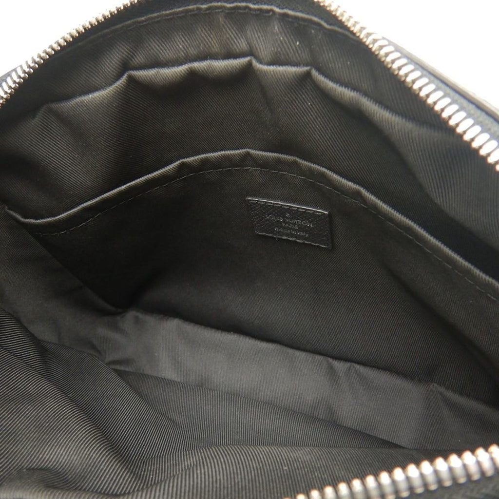 Louis Vuitton Taigarama Noir Pvc Leather Shoulder Bag (Pre-Owned)