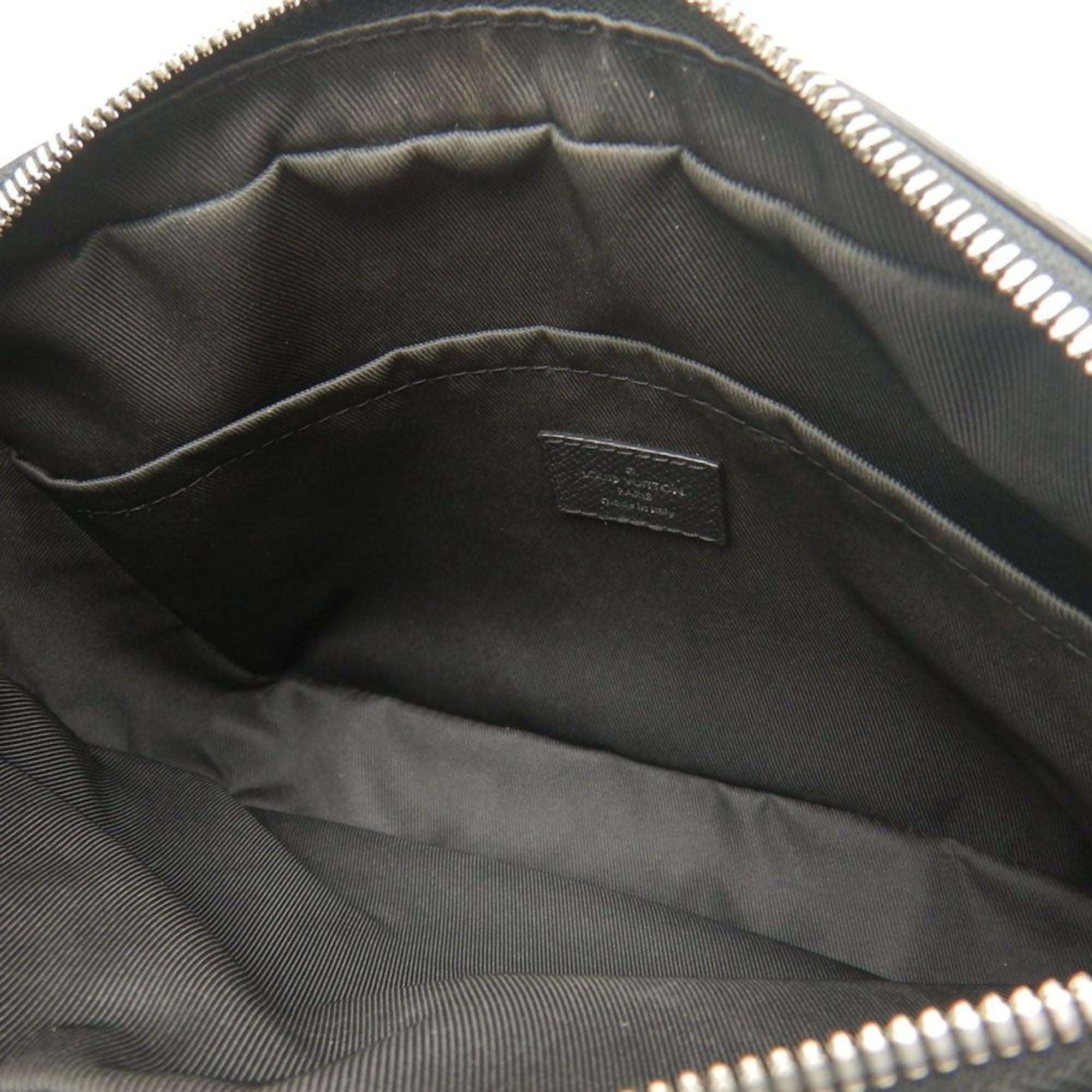 Louis Vuitton Taigarama Noir Pvc Leather Shoulder Bag (Pre-Owned)