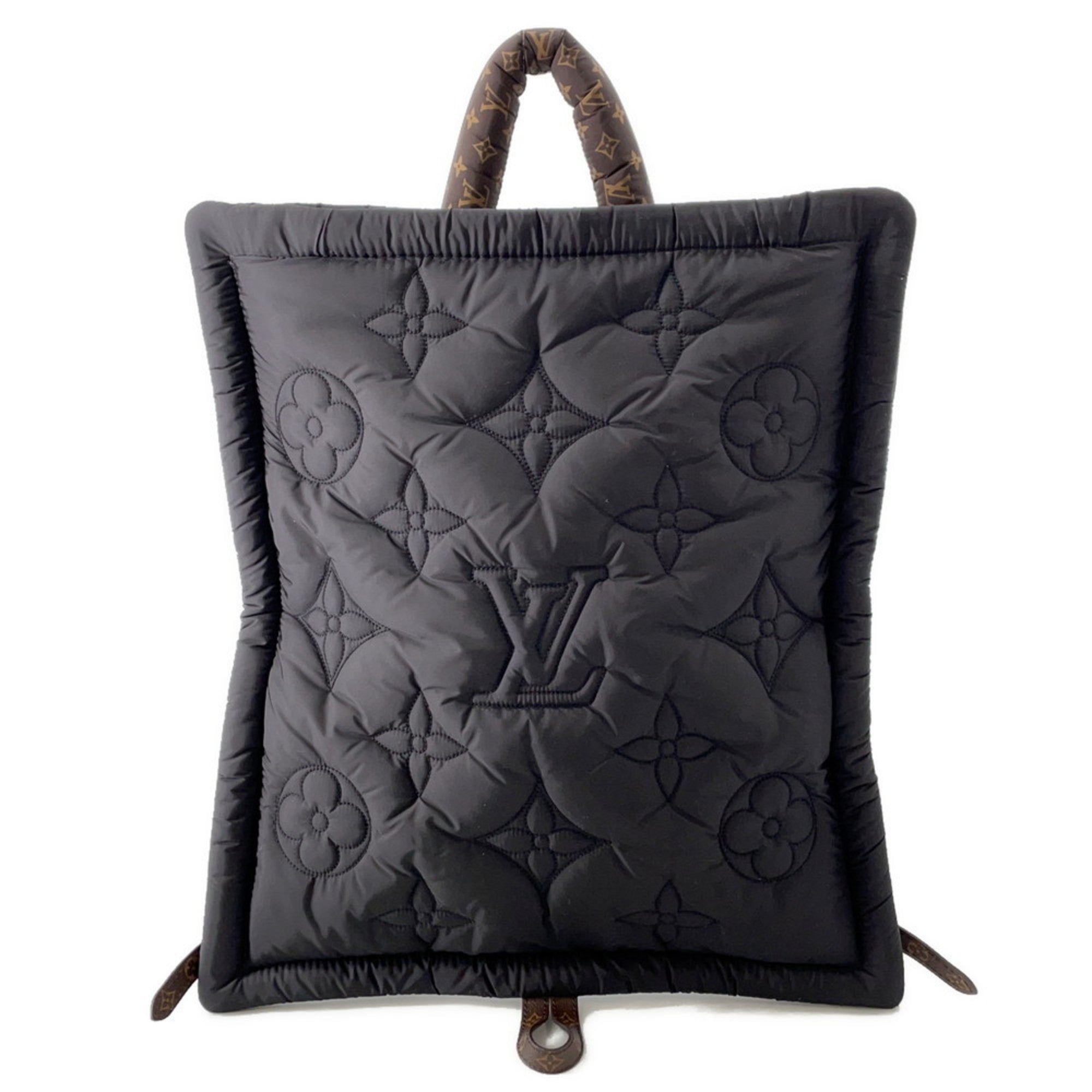 Louis Vuitton Noir Nylon Monogram Backpack (Pre-Owned)