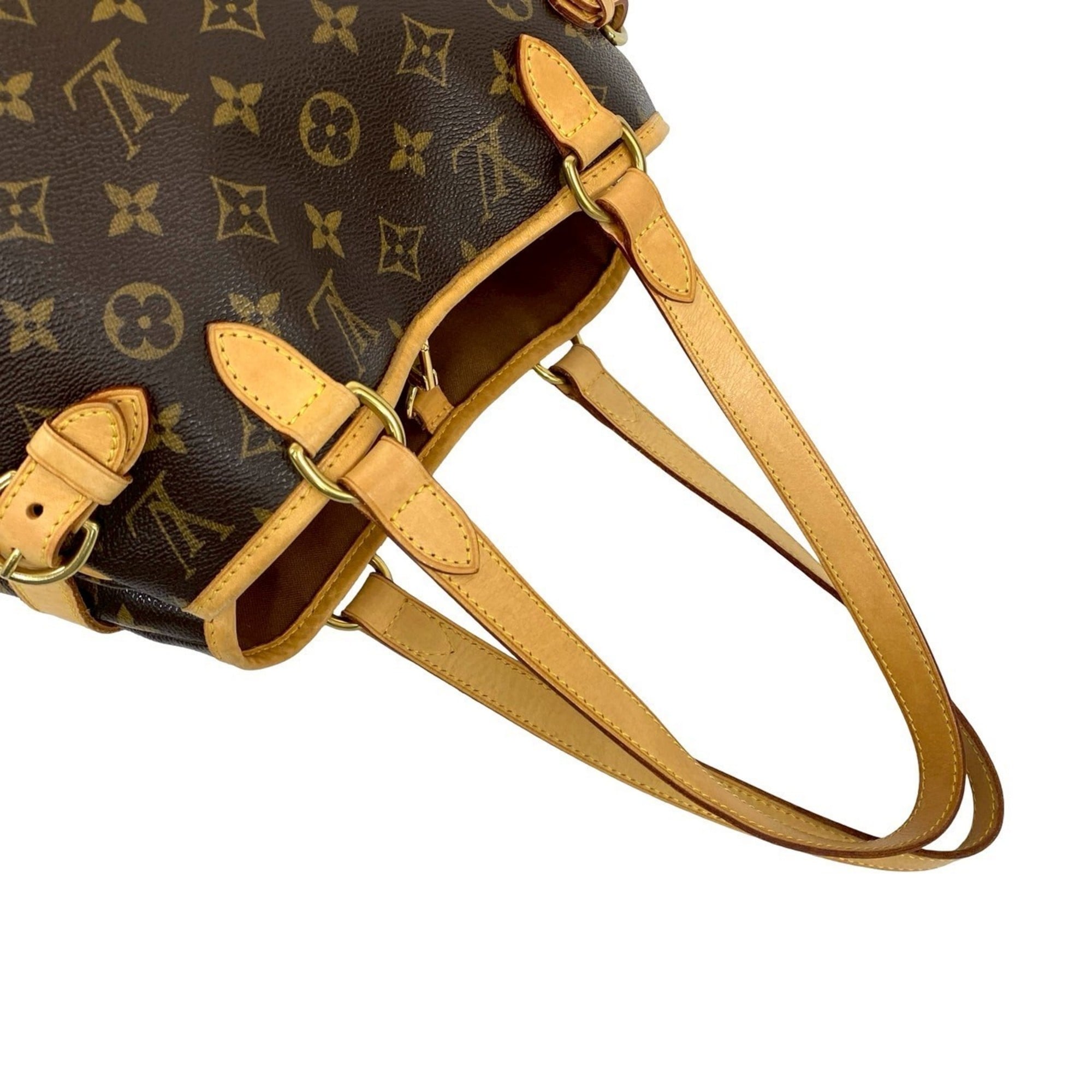 Louis Vuitton Brown Leather Pvc Shoulder Bag Tote Bag (Pre-Owned)