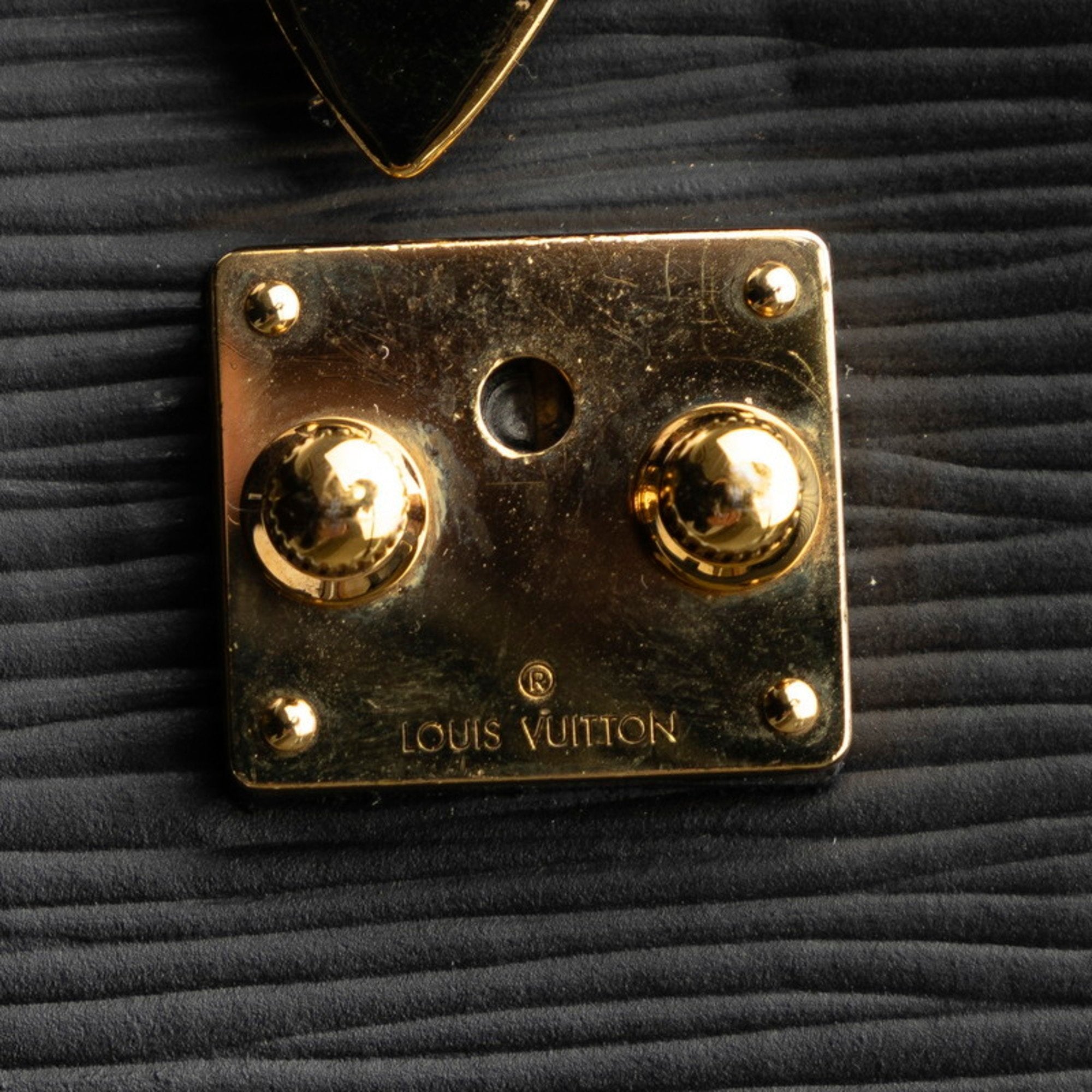 Louis Vuitton Black Noir Leather Shoulder Bag (Pre-Owned)