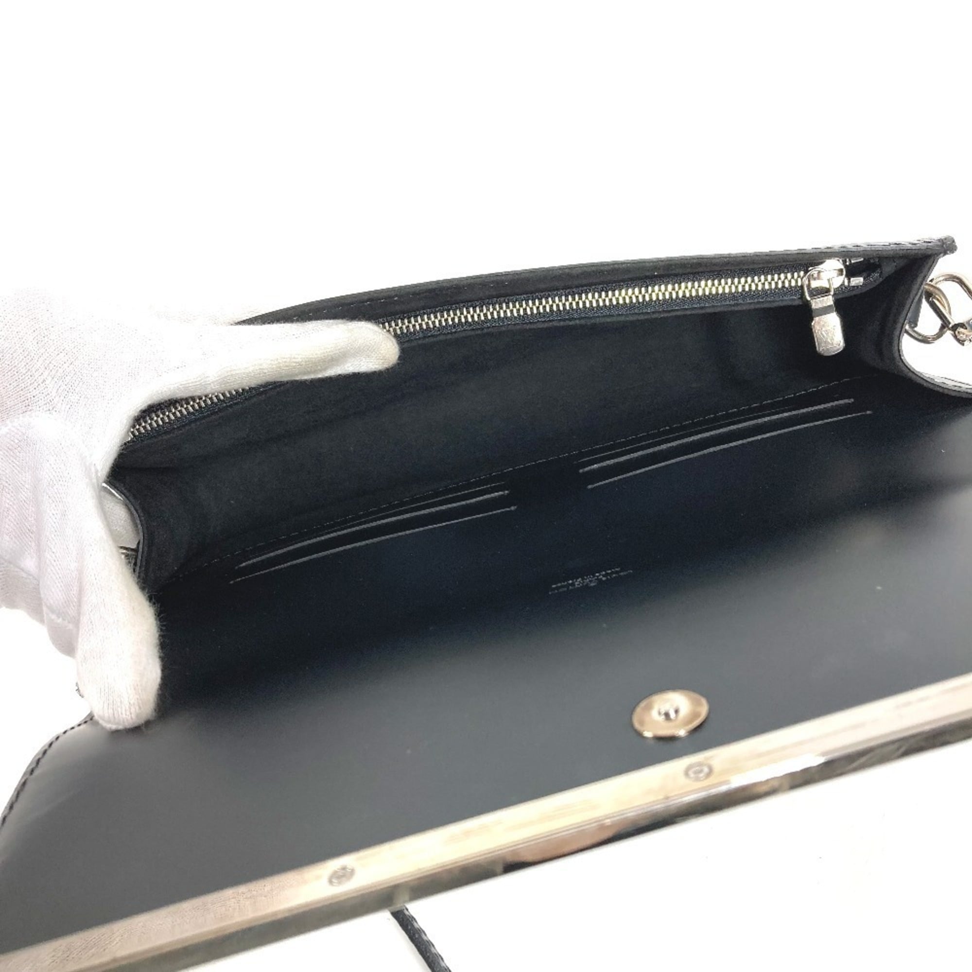 Louis Vuitton Epi Black Noir Epi Leather Clutch Bag Pochette Shoulder Bag (Pre-Owned)