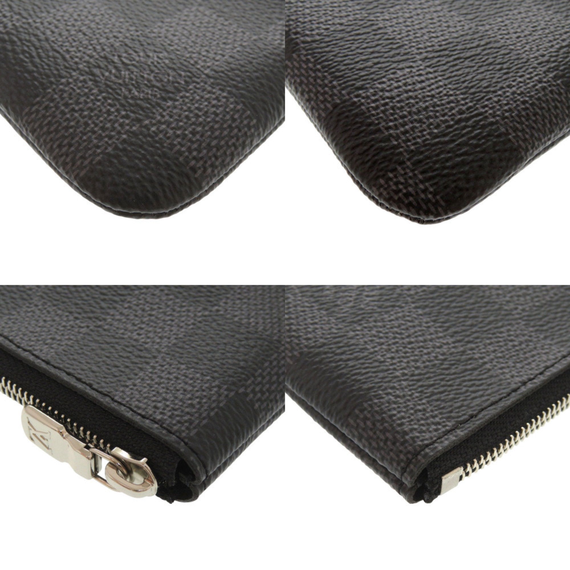 Louis Vuitton Black Damier Graphite Canvas Pochette (Pre-Owned)