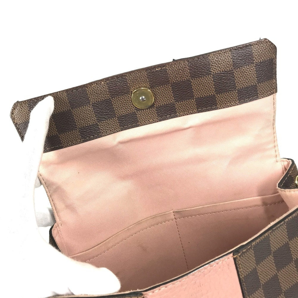 Louis Vuitton Damier Brown Pink Damier Canvas Handbag Shoulder Bag (Pre-Owned)
