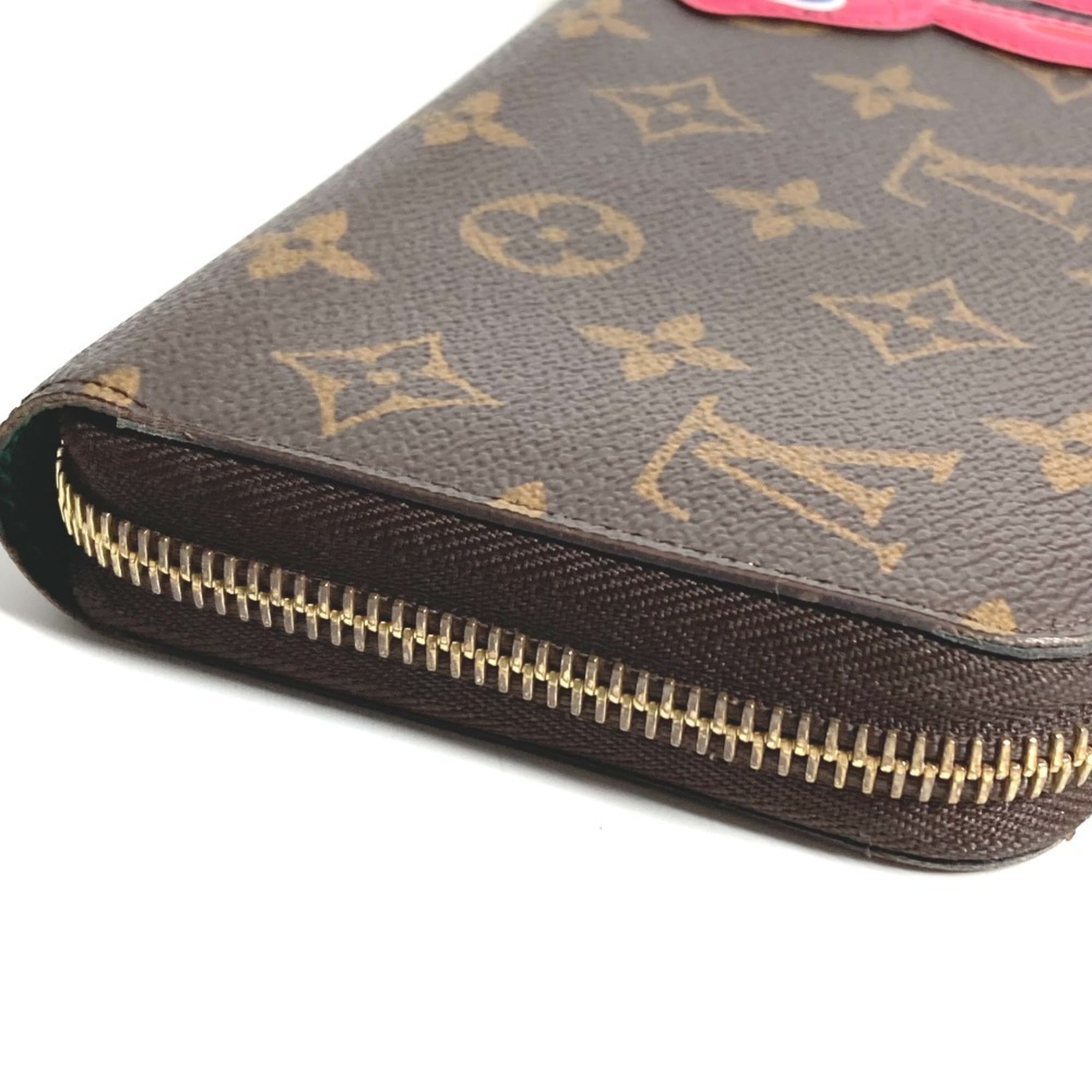 Louis Vuitton Brown Pink Monogram Long Wallet (Bi-Fold) (Pre-Owned)