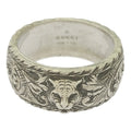 Cat Head Ring Sterling Silver
