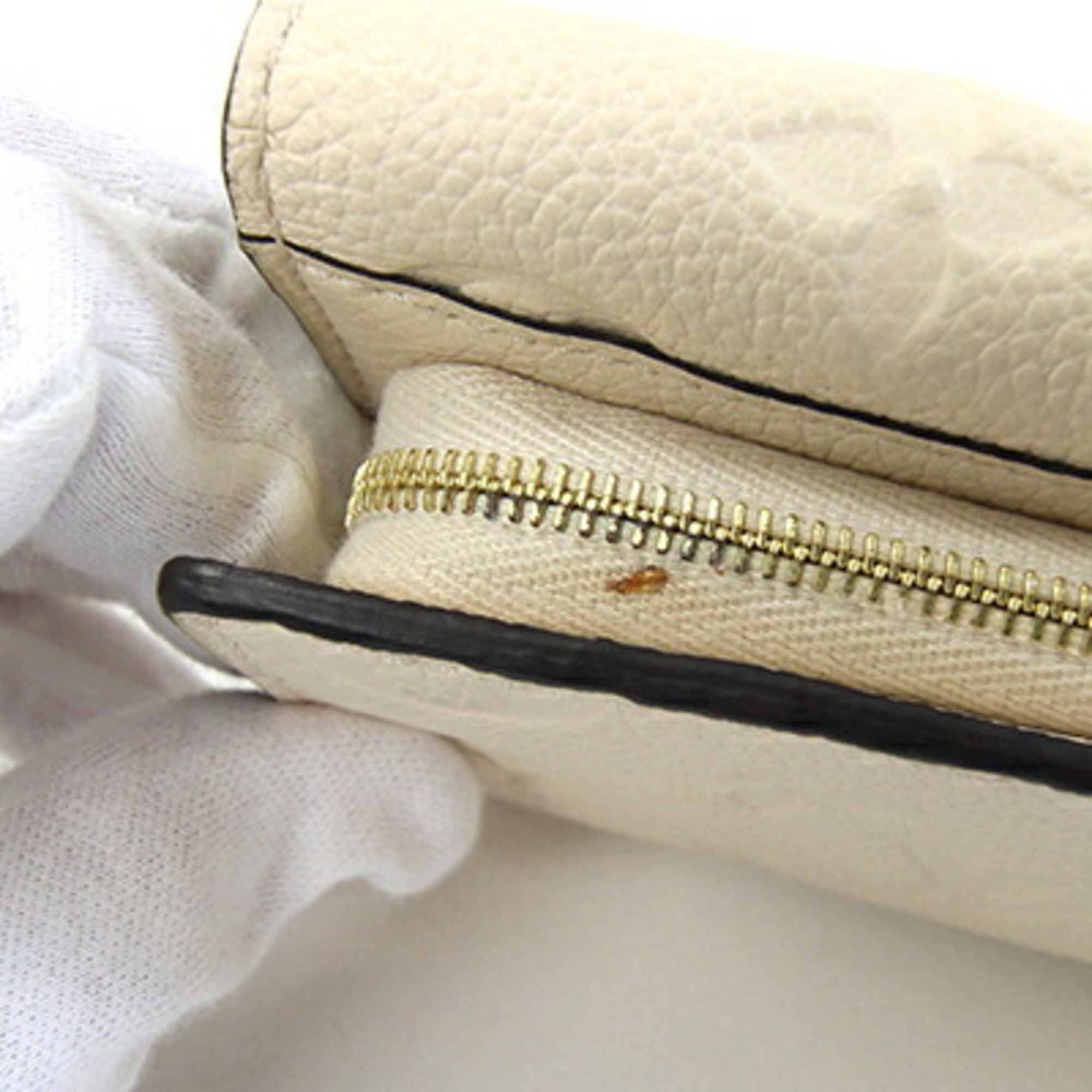 Louis Vuitton Ivory Monogram Empreinte Cuir Ombre Leather Wallet (Tri-Fold) (Pre-Owned)