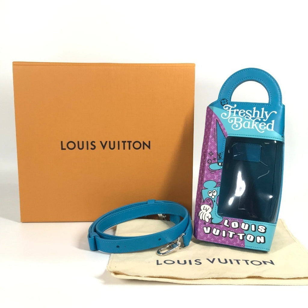 Louis Vuitton Blue Purple Leather Handbag Pochette Shoulder Bag (Pre-Owned)