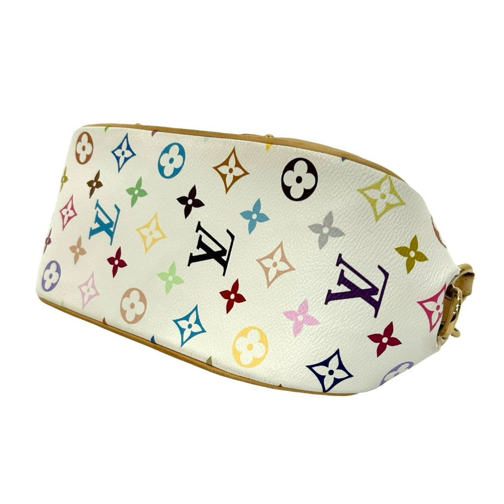 Louis Vuitton White Leather Pvc Shoulder Bag (Pre-Owned)