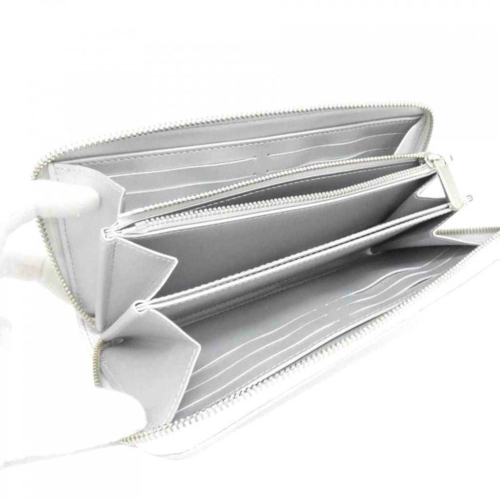 Louis Vuitton Silver Leather Long Wallet (Bi-Fold) (Pre-Owned)