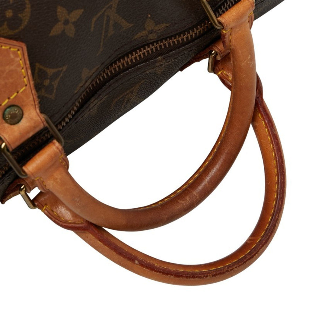 Louis Vuitton Brown Dark Brown Pvc Leather Boston Bag Handbag (Pre-Owned)