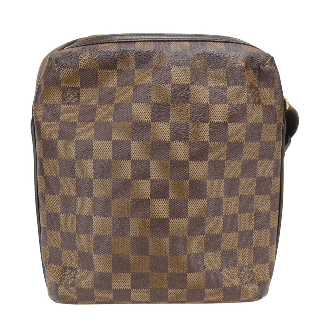 Louis Vuitton Damier Brown Damier Canvas Ebene Damier Canvas Leather Shoulder Bag (Pre-Owned)