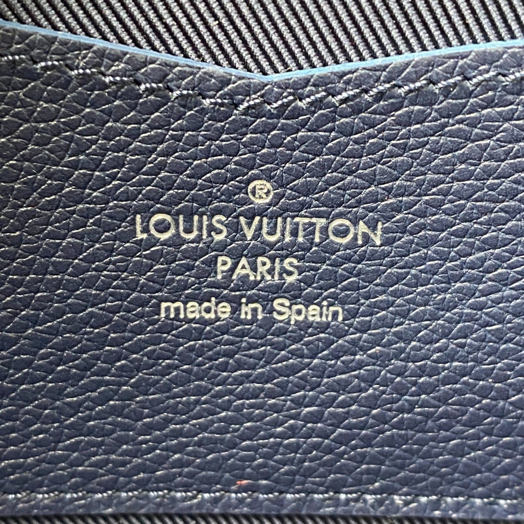 Louis Vuitton Navy Leather Long Wallet (Bi-Fold) (Pre-Owned)