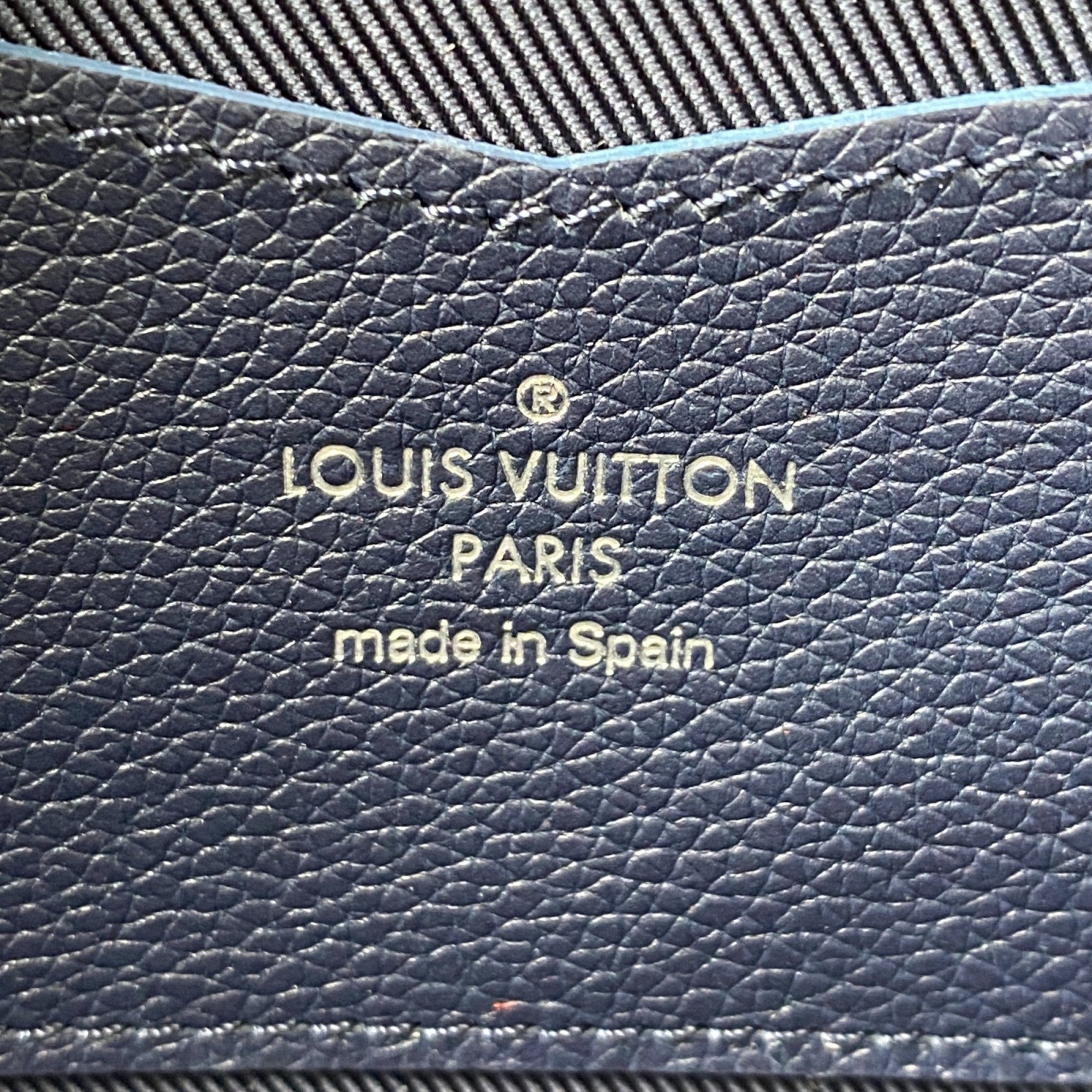 Louis Vuitton Navy Leather Long Wallet (Bi-Fold) (Pre-Owned)