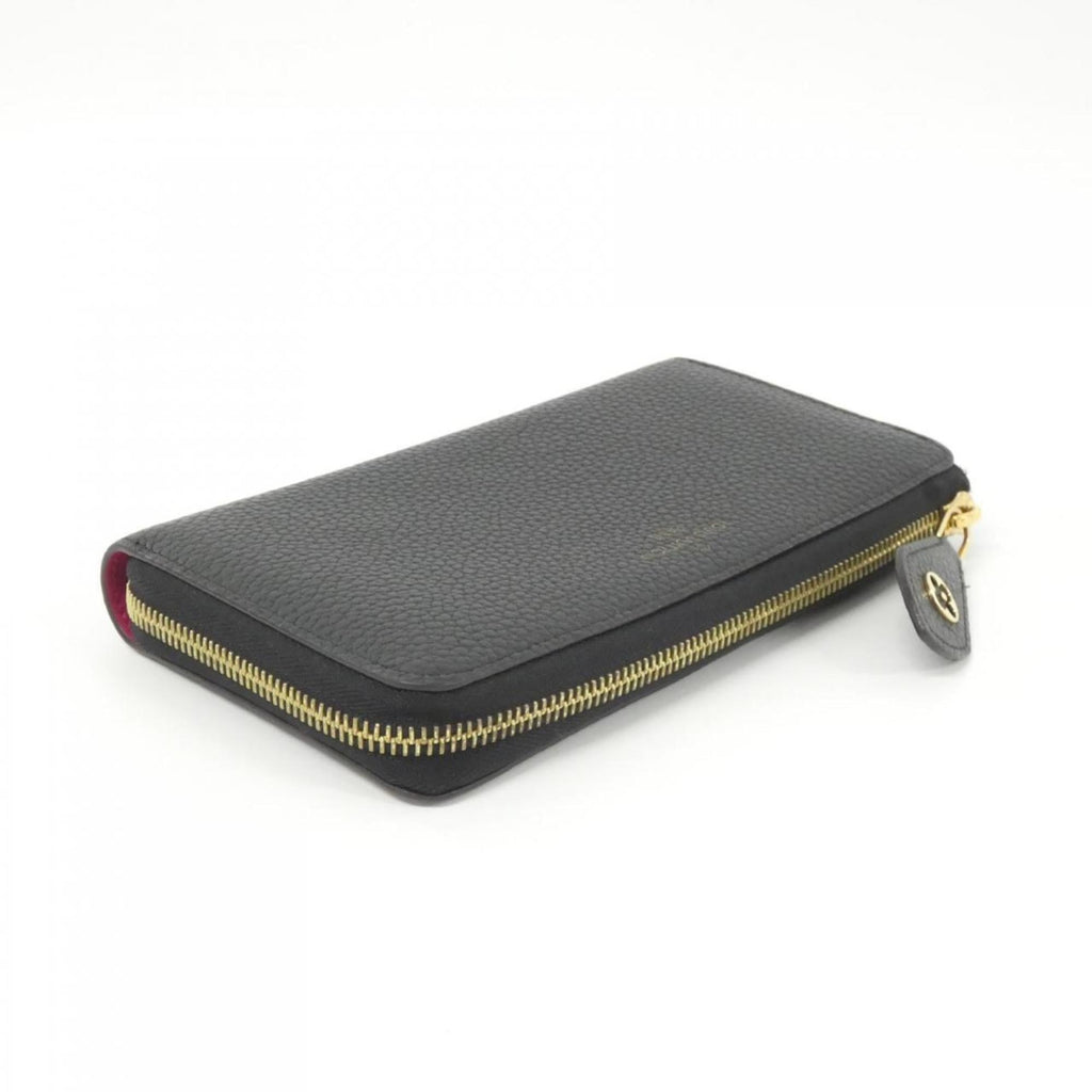 Louis Vuitton Black Leather Long Wallet (Bi-Fold) (Pre-Owned)
