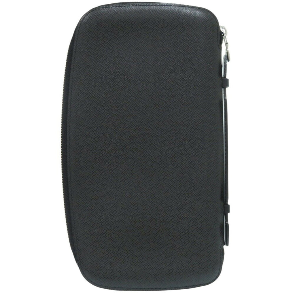 Louis Vuitton Black Taiga Leather Long Wallet (Bi-Fold) (Pre-Owned)