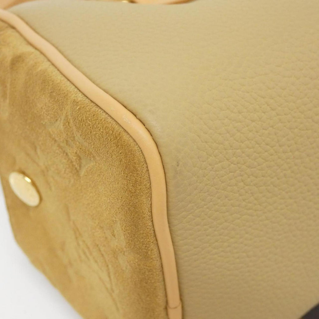 Louis Vuitton Beige Coated Canvas Leather Boston Bag (Pre-Owned)