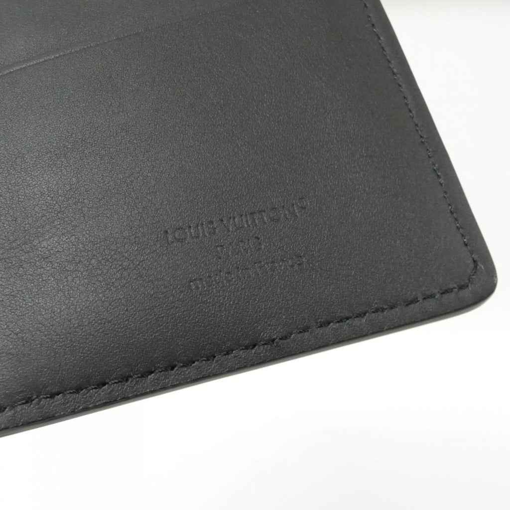 Louis Vuitton Taurillon Black Leather Long Wallet (Bi-Fold) (Pre-Owned)