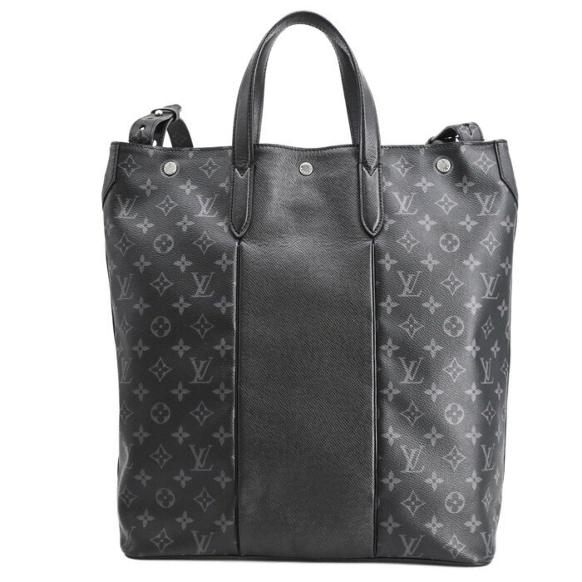 Louis Vuitton Black Noir Taigarama Handbag Shoulder Bag Tote Bag (Pre-Owned)
