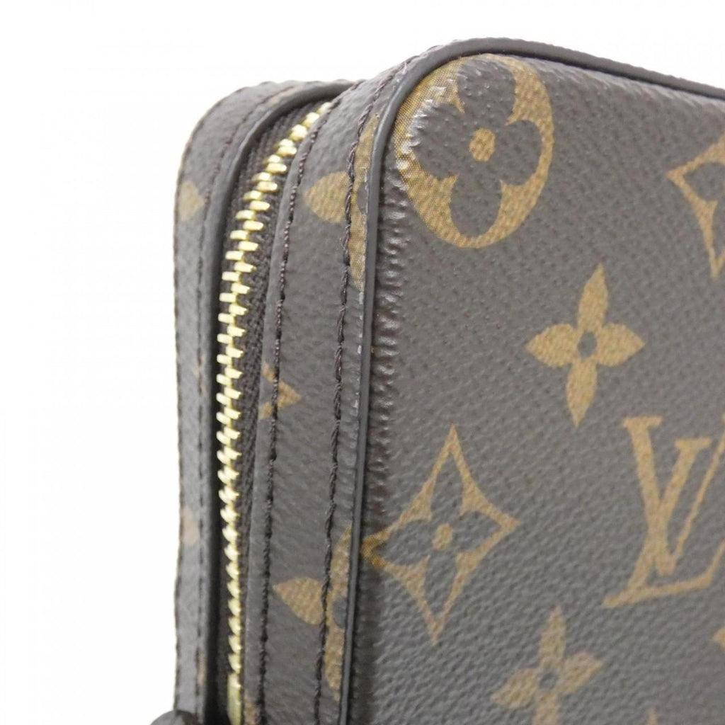 Louis Vuitton Brown Coated Canvas Leather Shoulder Bag (Pre-Owned)
