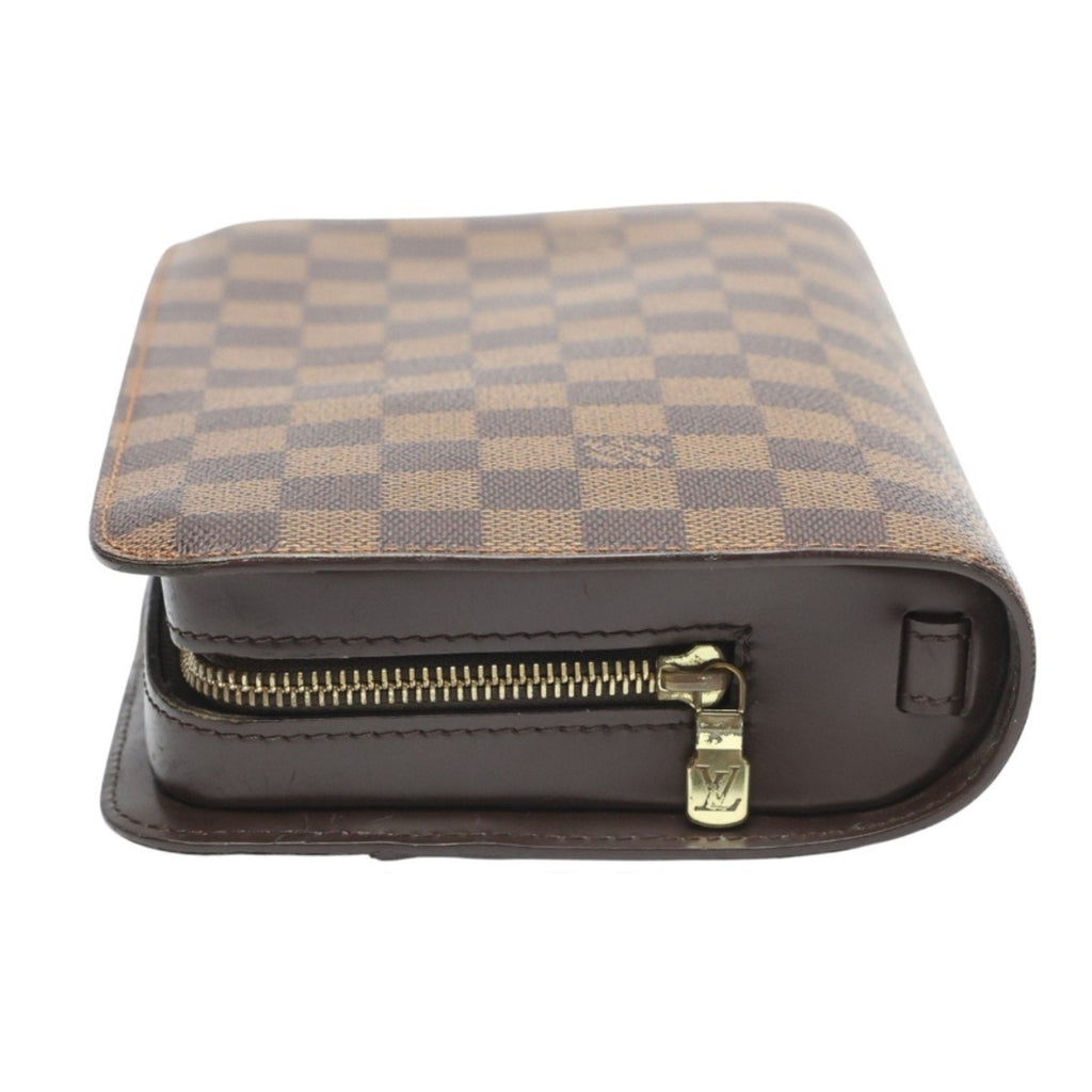 Louis Vuitton Damier Brown Damier Canvas Clutch Bag (Pre-Owned)