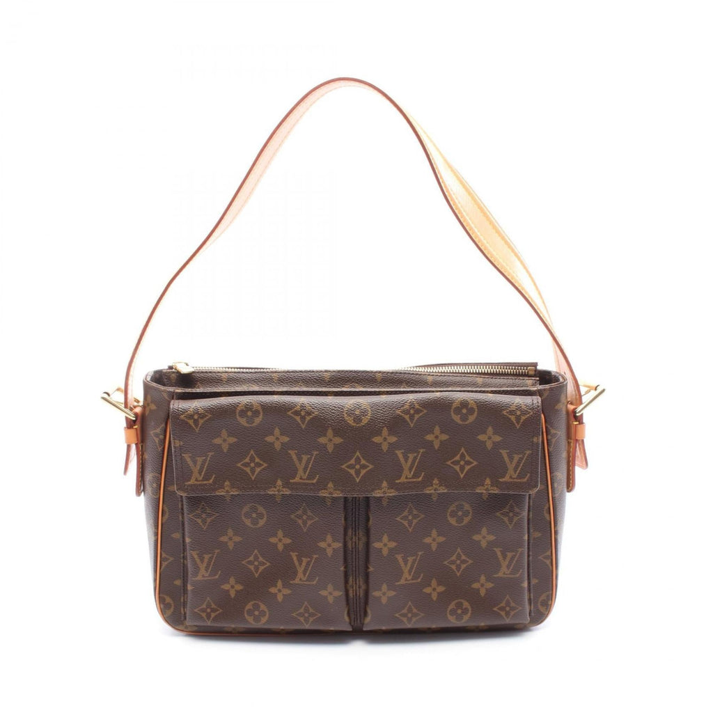 Louis Vuitton Monogram Brown Coated Canvas Leather Shoulder Bag (Pre-Owned)