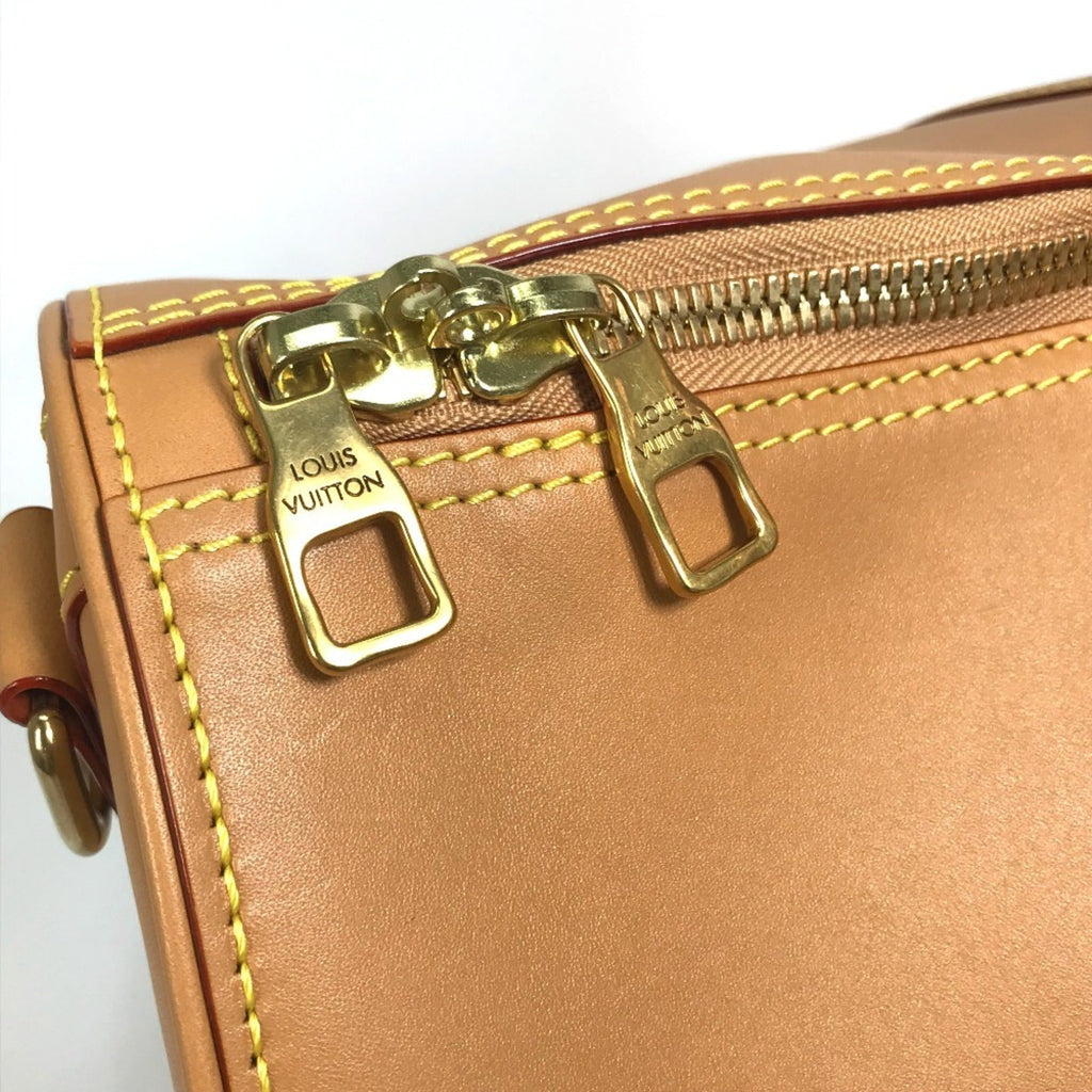 Louis Vuitton Beige Leather Boston Bag (Pre-Owned)