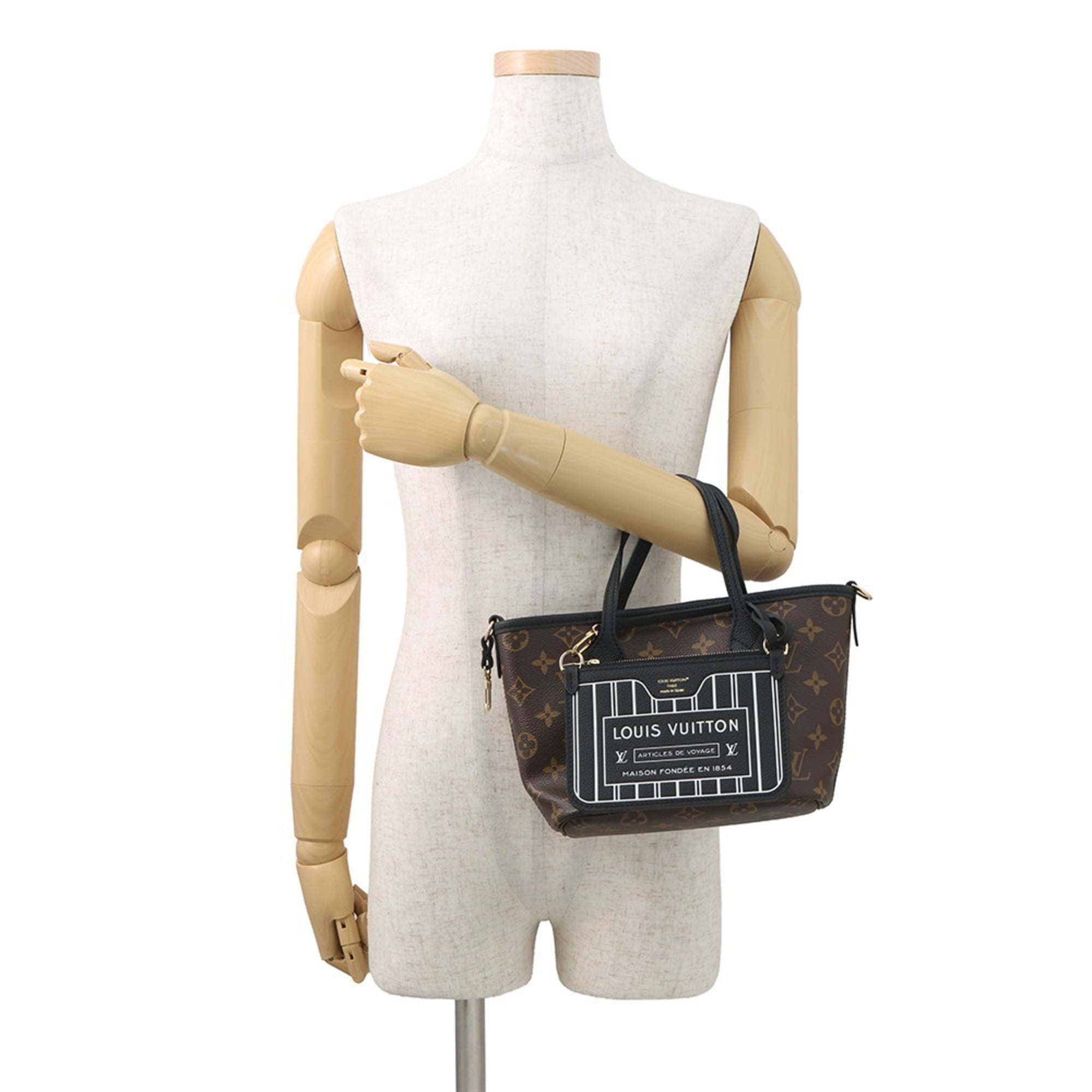 Louis Vuitton Noir Monogram Leather Tote Bag (Pre-Owned)