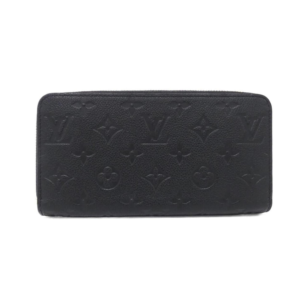 Louis Vuitton Black Leather Long Wallet (Bi-Fold) (Pre-Owned)