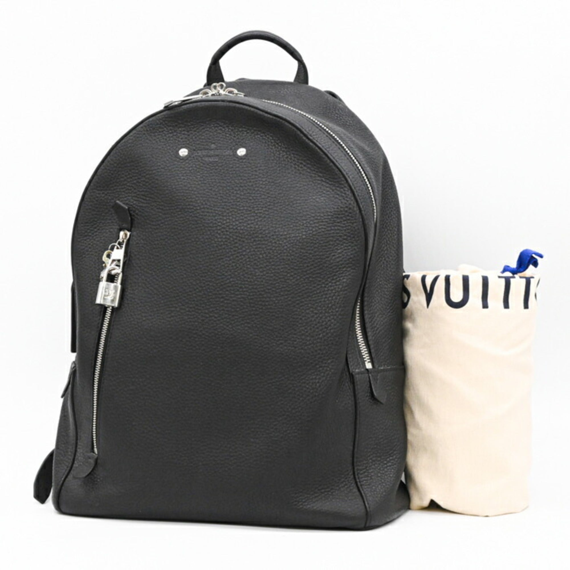 Louis Vuitton Black Leather Backpack (Pre-Owned)