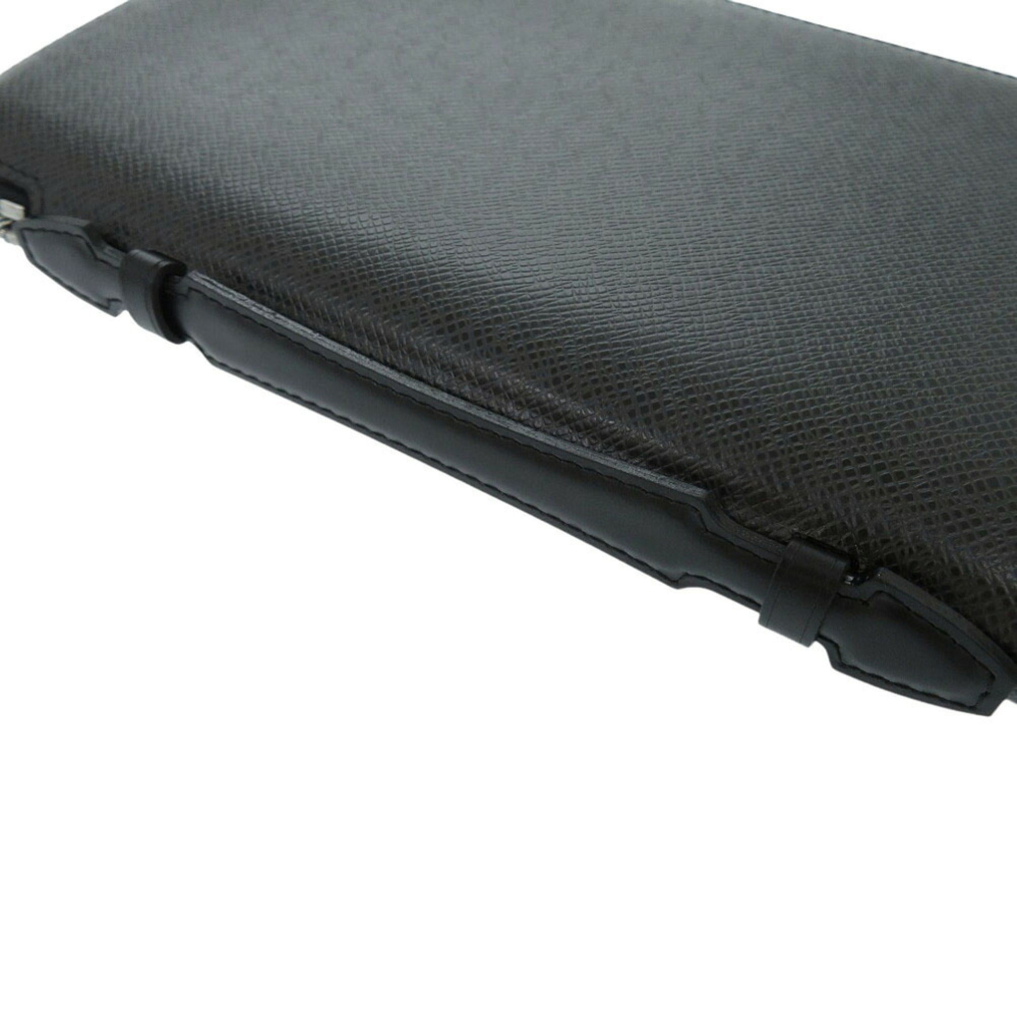 Louis Vuitton Black Taiga Leather Long Wallet (Bi-Fold) (Pre-Owned)