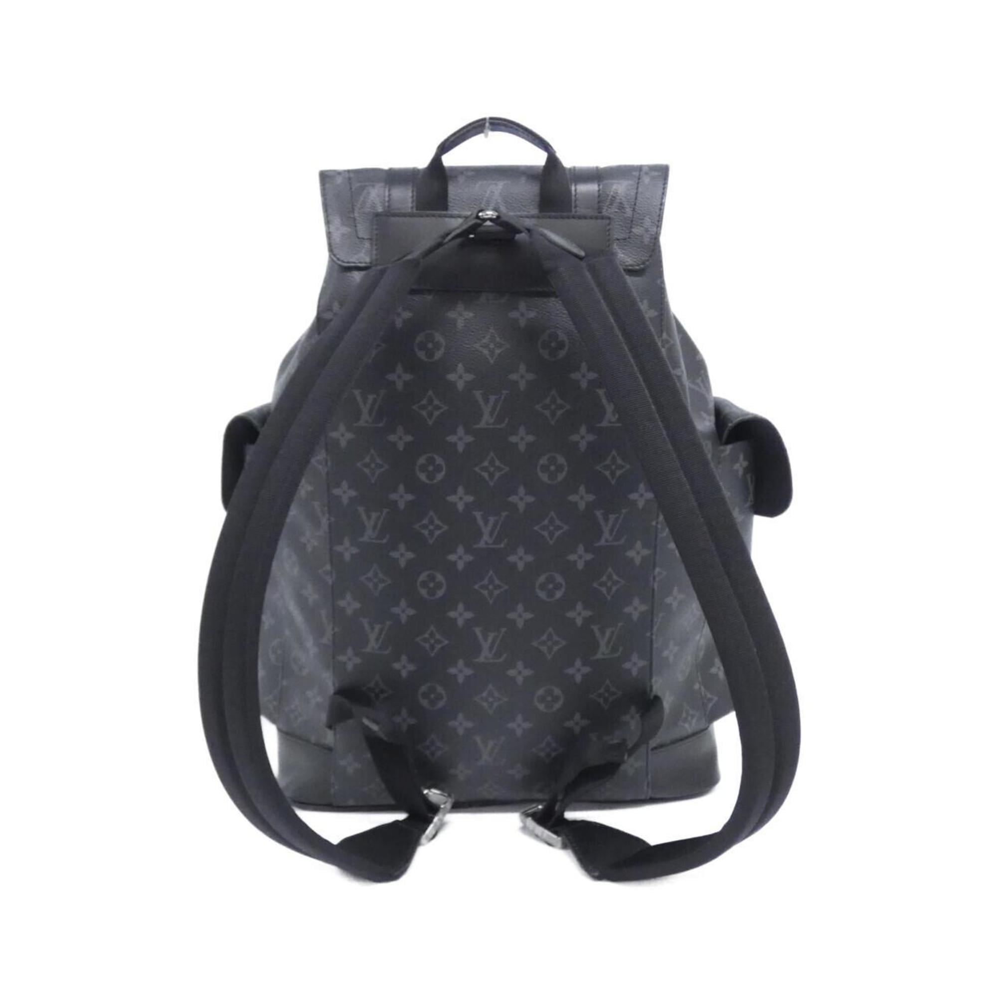 Louis Vuitton Black Coated Canvas Backpack (Pre-Owned)