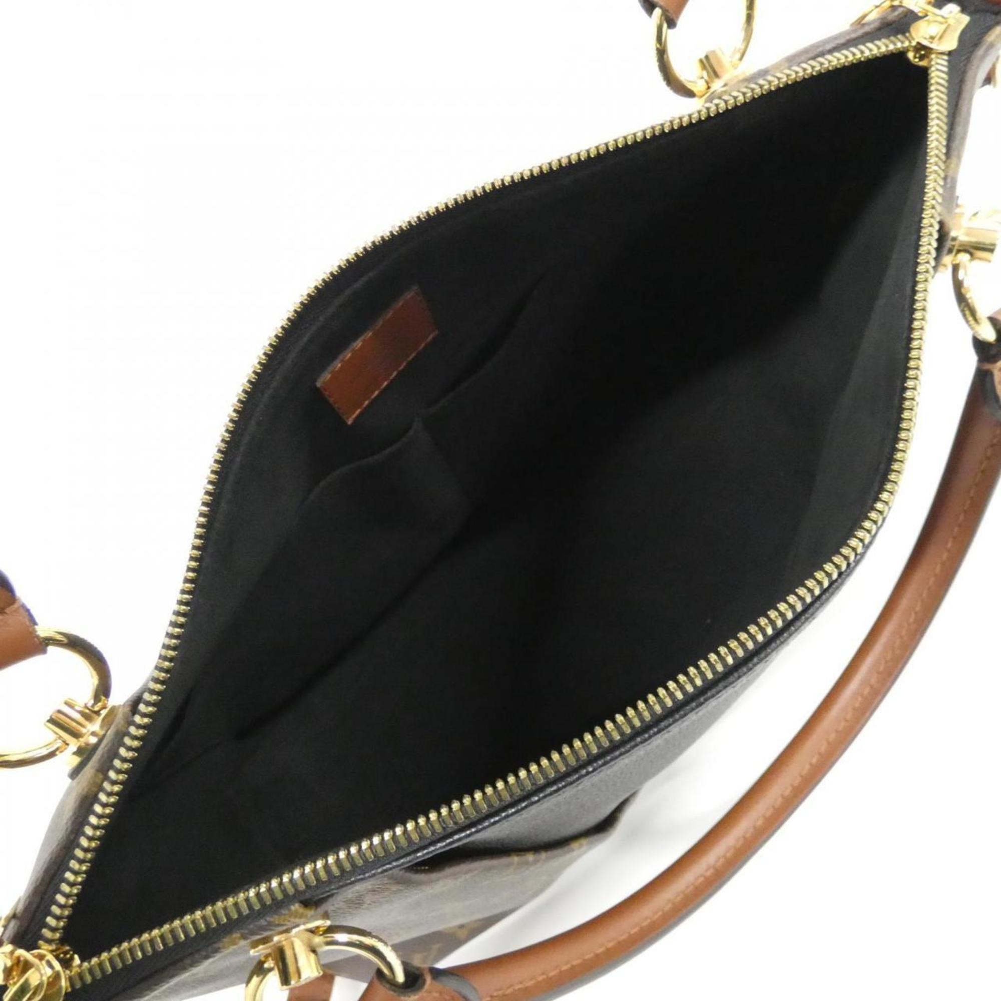 Louis Vuitton Brown Coated Canvas Leather Handbag (Pre-Owned)