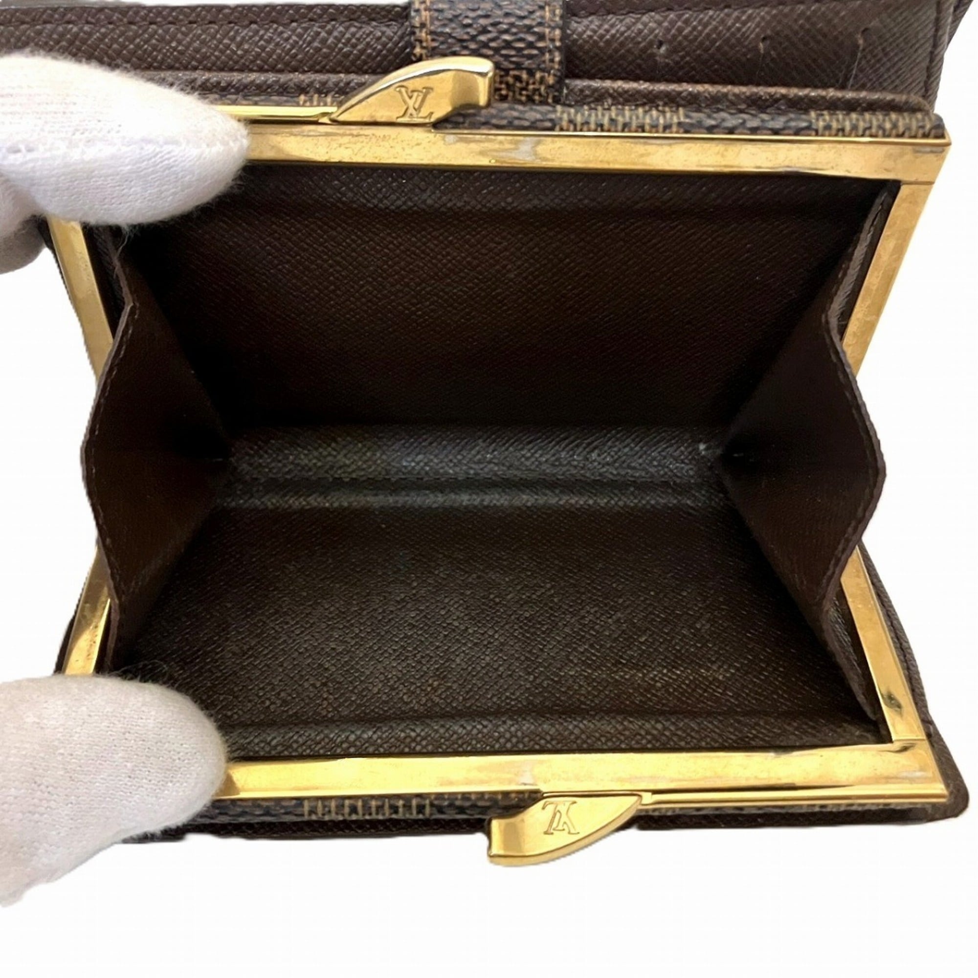 Louis Vuitton Monogram Brown Damier Canvas Damier Canvas Wallet (Bi-Fold) (Pre-Owned)