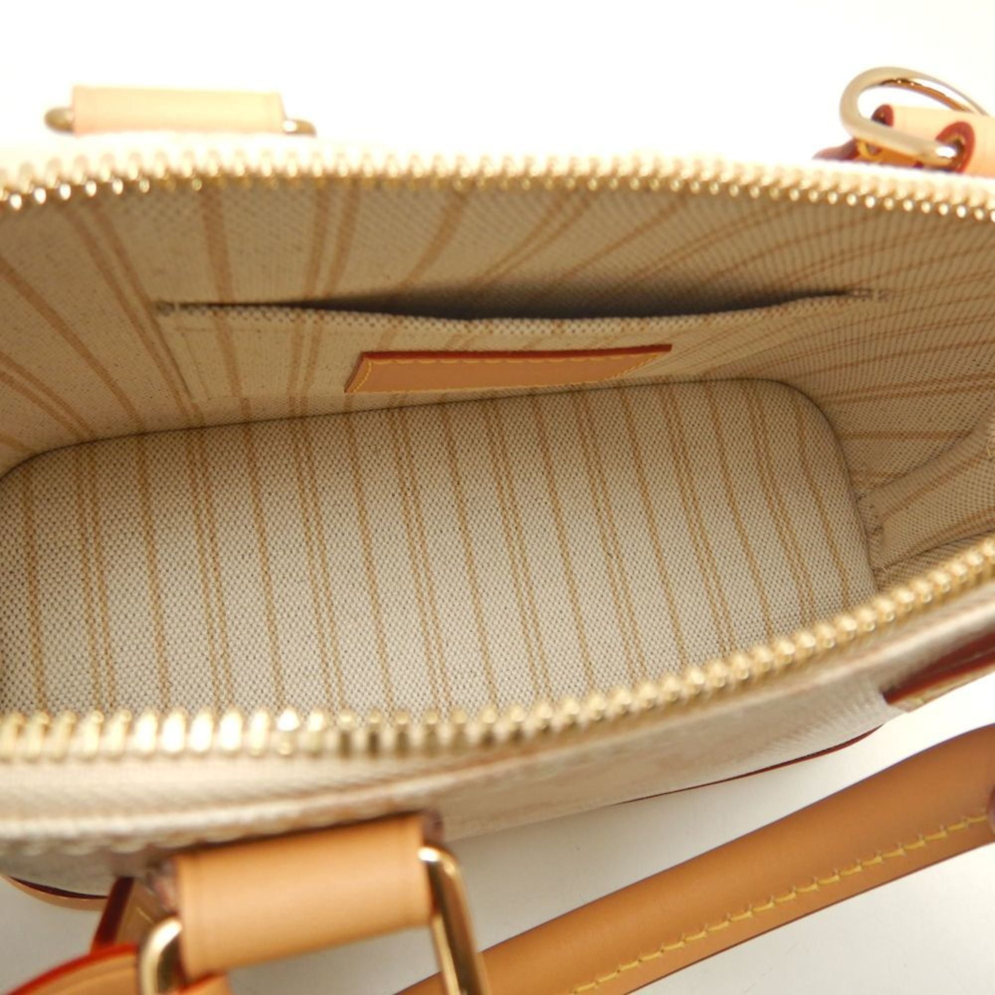 Louis Vuitton Gold Canvas Leather Handbag (Pre-Owned)