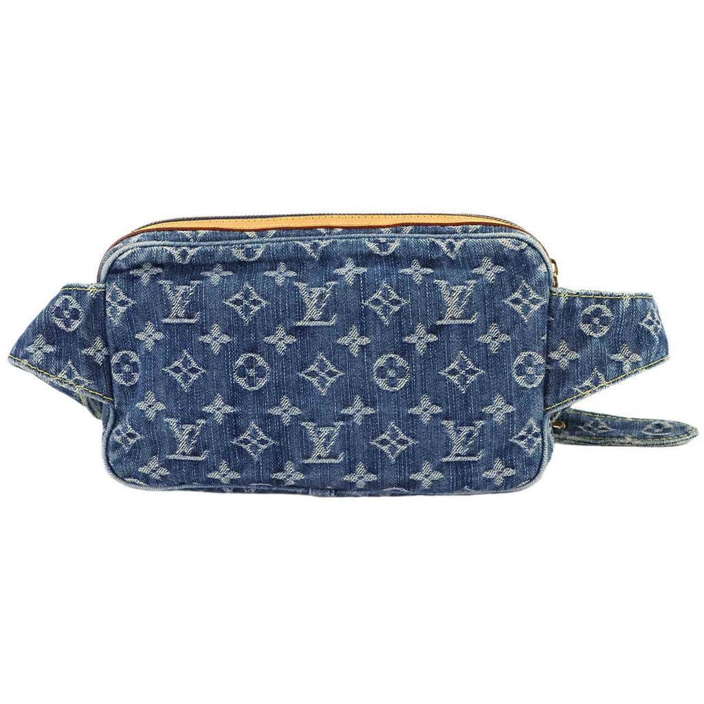 Louis Vuitton Blue Monogram Denim Fanny Pack Pouch Sling Bag (Pre-Owned)