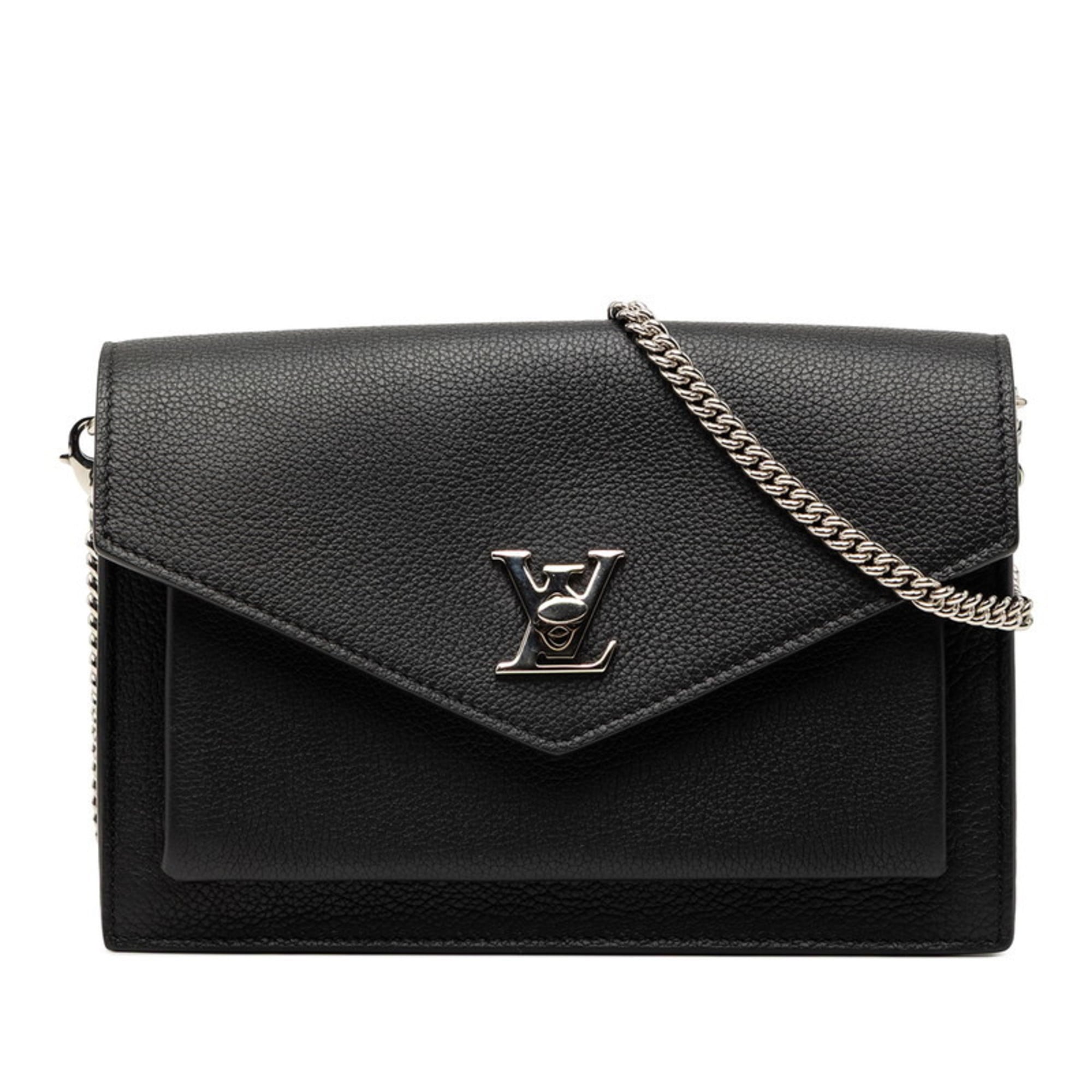 Louis Vuitton Black Leather Pochette Shoulder Bag (Pre-Owned)