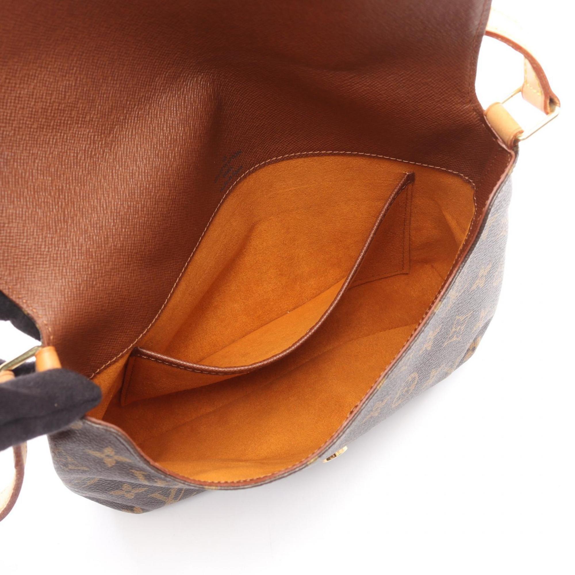 Louis Vuitton Brown Coated Canvas Leather Shoulder Bag (Pre-Owned)