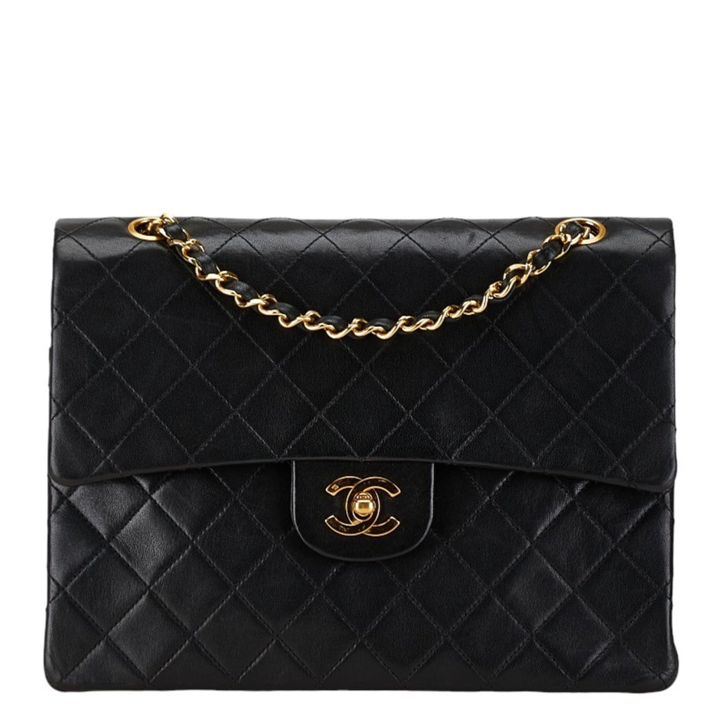 Vintage Square CC Flap Bag Quilted Lambskin Medium