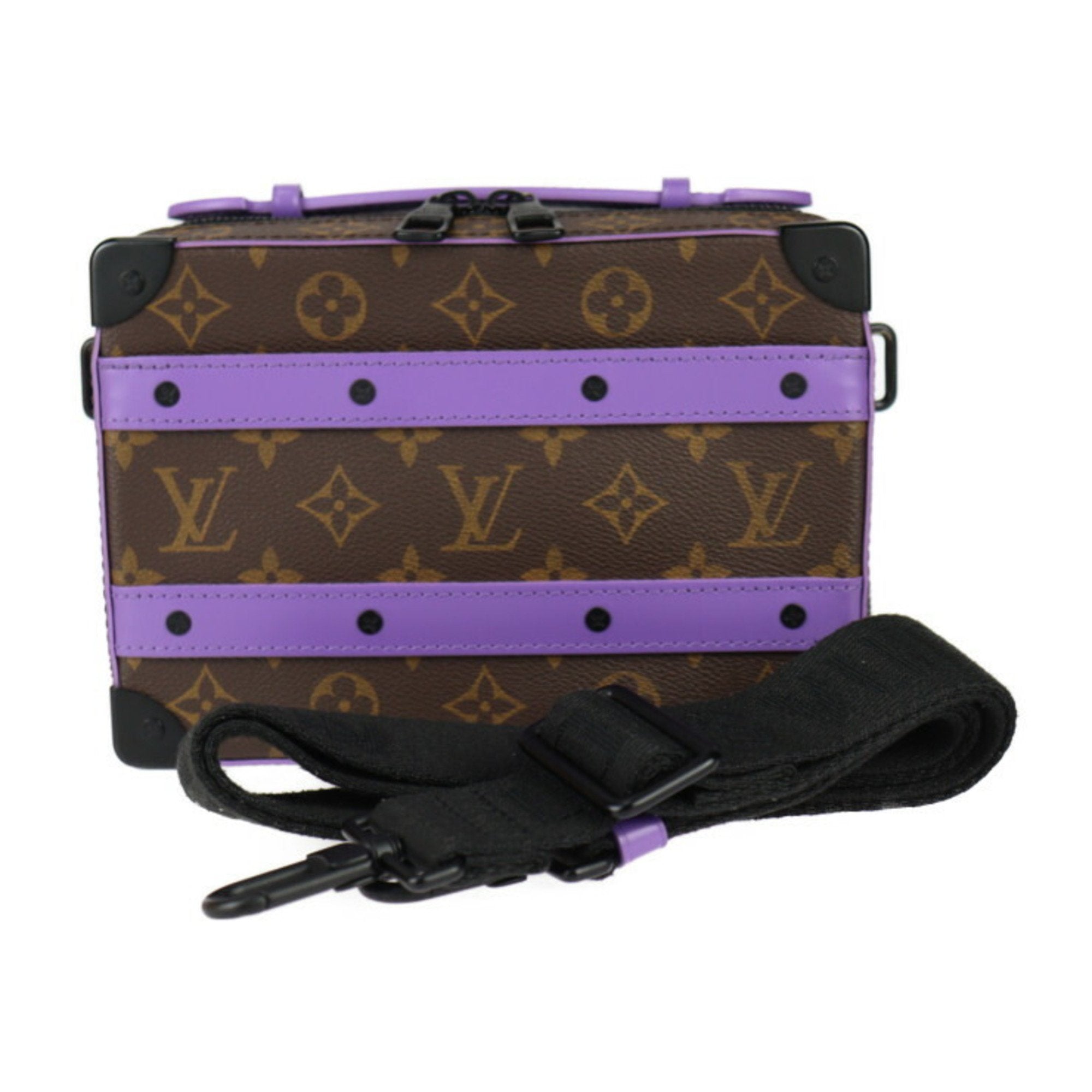 Louis Vuitton Brown Purple Pvc Leather Clutch Bag Handbag Pochette Shoulder Bag (Pre-Owned)