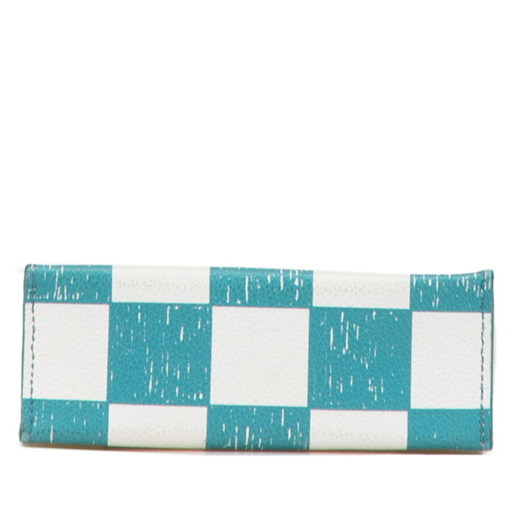 Louis Vuitton Damier Turquoise White Cuir Ombre Leather Handbag Shoulder Bag (Pre-Owned)