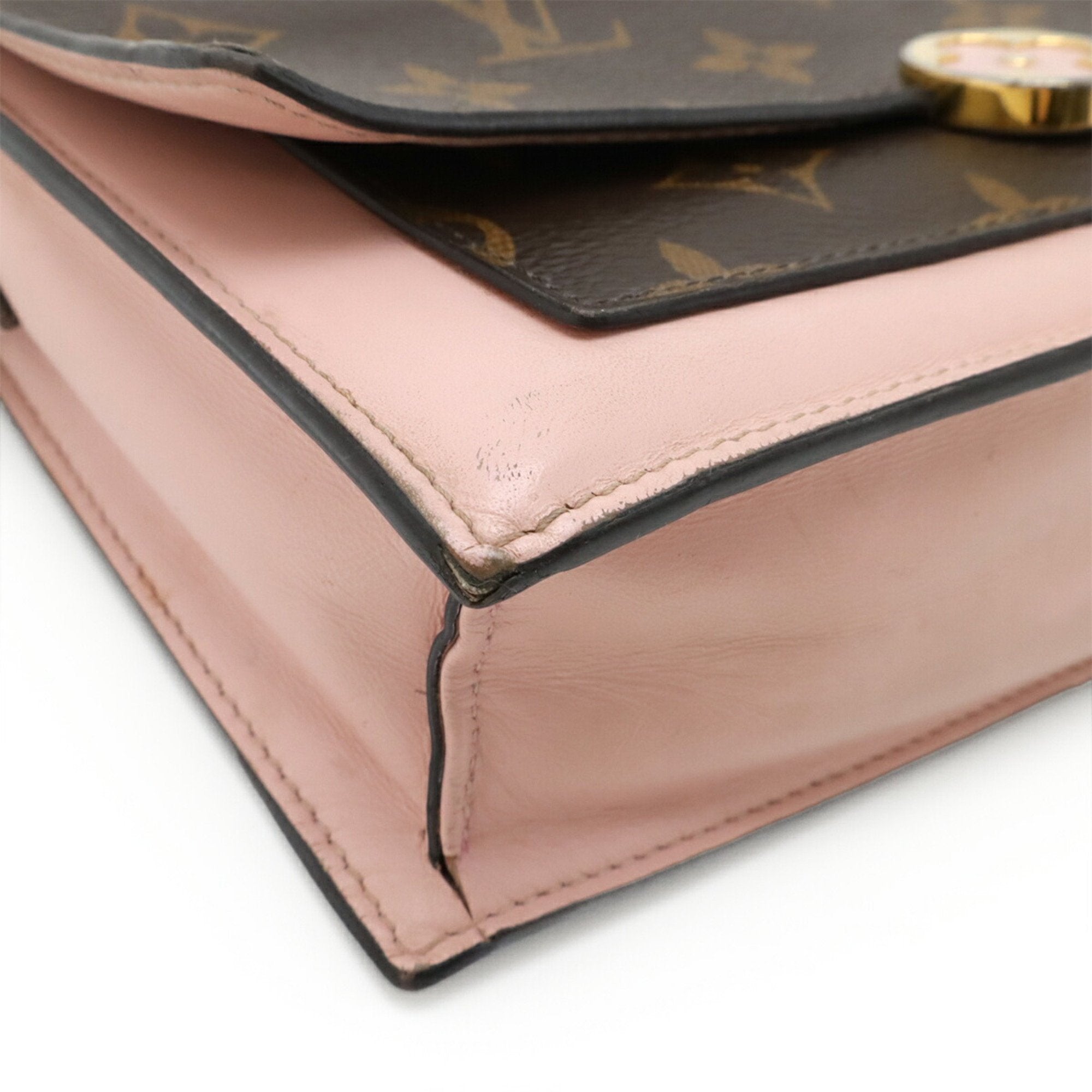Louis Vuitton Monogram Rose Ballerine Monogram Chain/Shoulder Wallet (Pre-Owned)