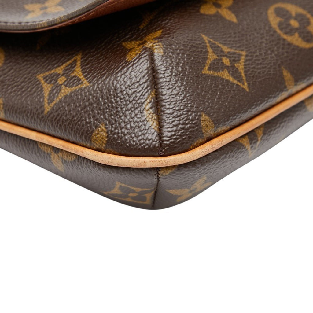 Louis Vuitton Brown Pvc Leather Shoulder Bag (Pre-Owned)