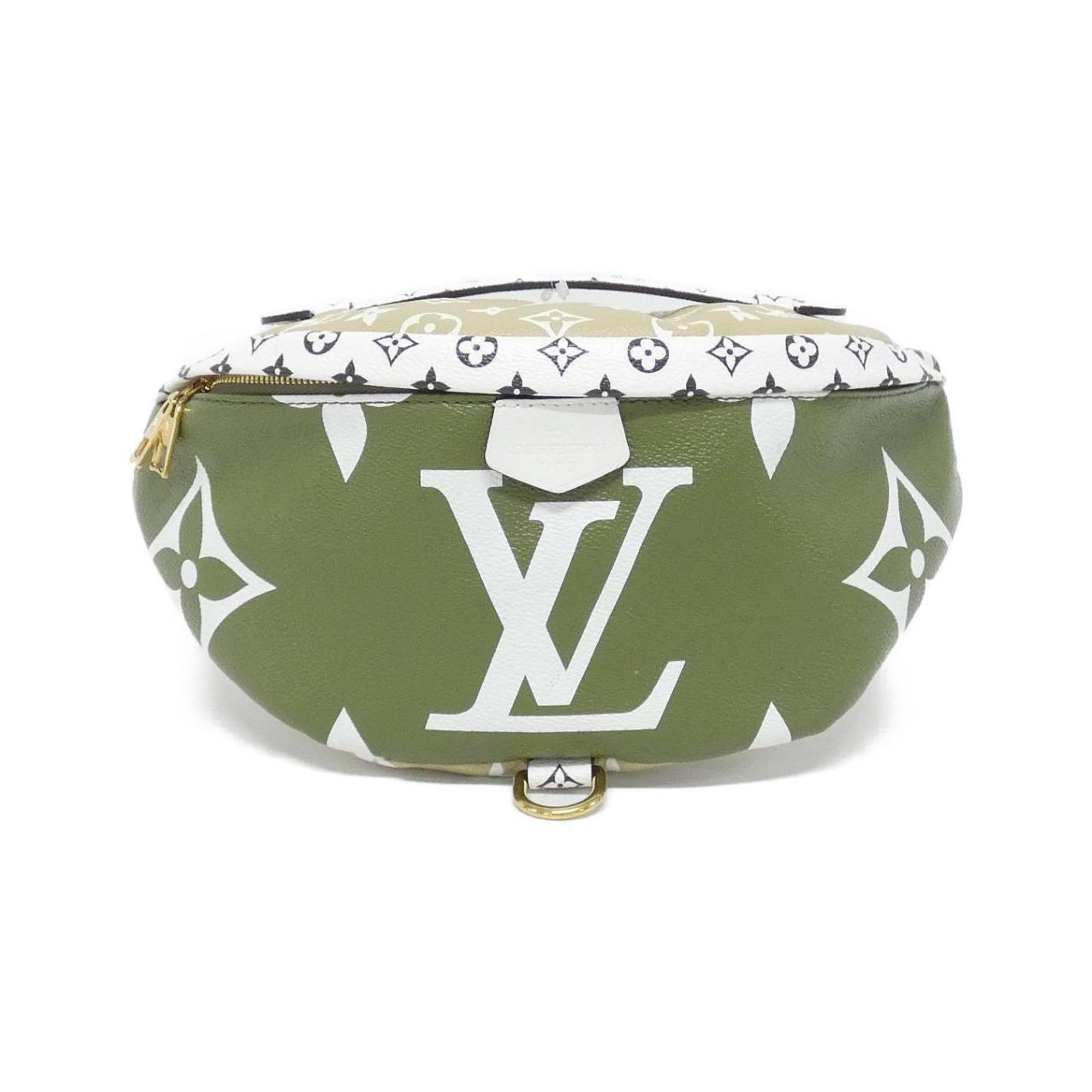 Louis Vuitton Green Khaki Coated Canvas Shoulder Bag (Pre-Owned)