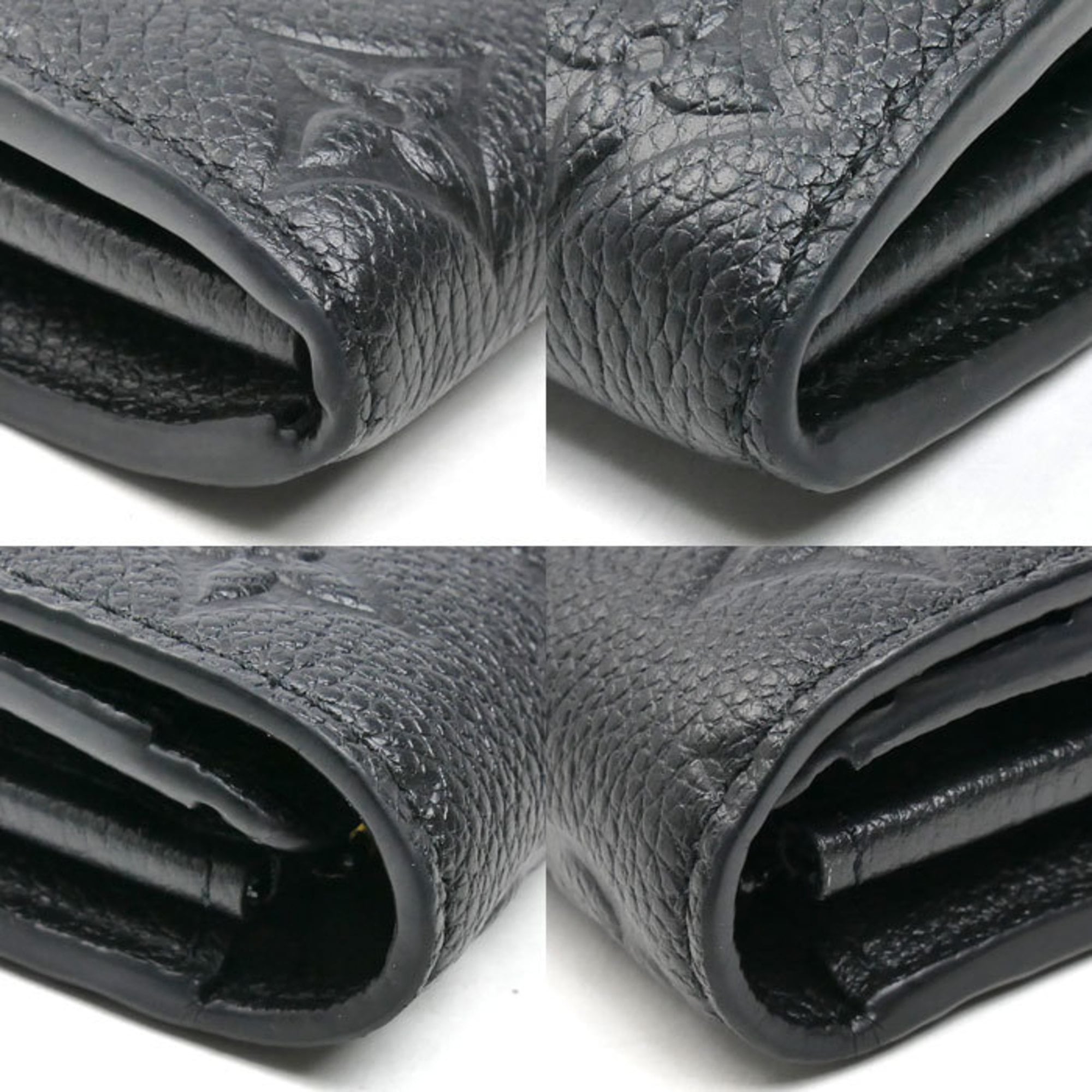 Louis Vuitton Black Monogram Empreinte Long Wallet (Bi-Fold) (Pre-Owned)